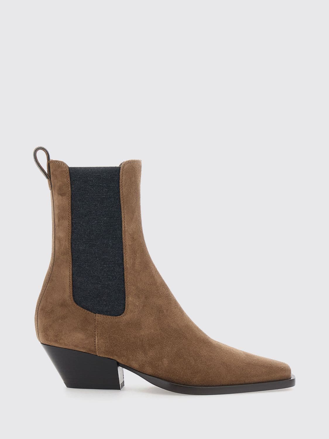 Brunello Cucinelli Flat Ankle Boot Woman color Brown