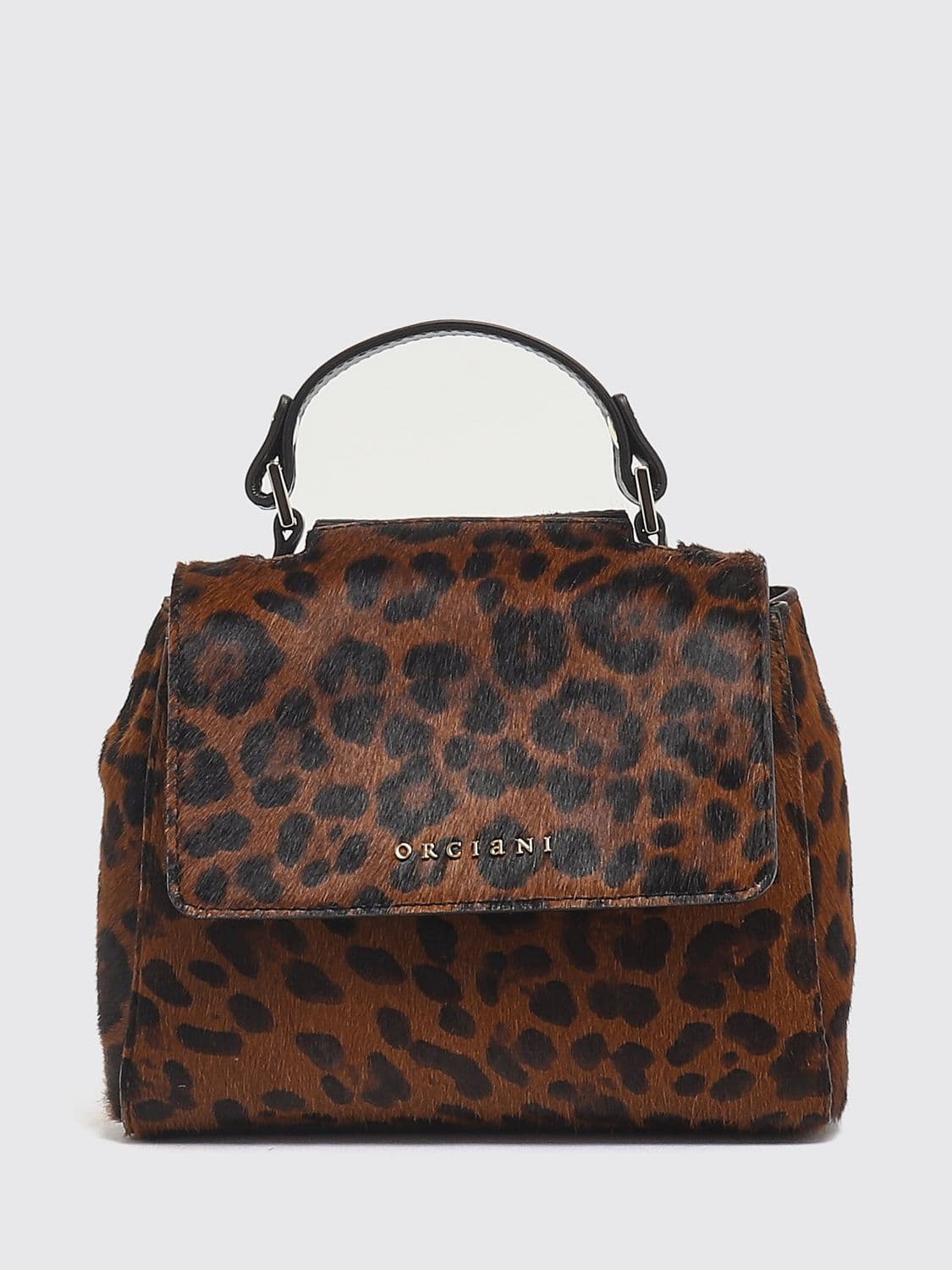 Orciani Sveva Mini Animal Print Pony Hair Handbag