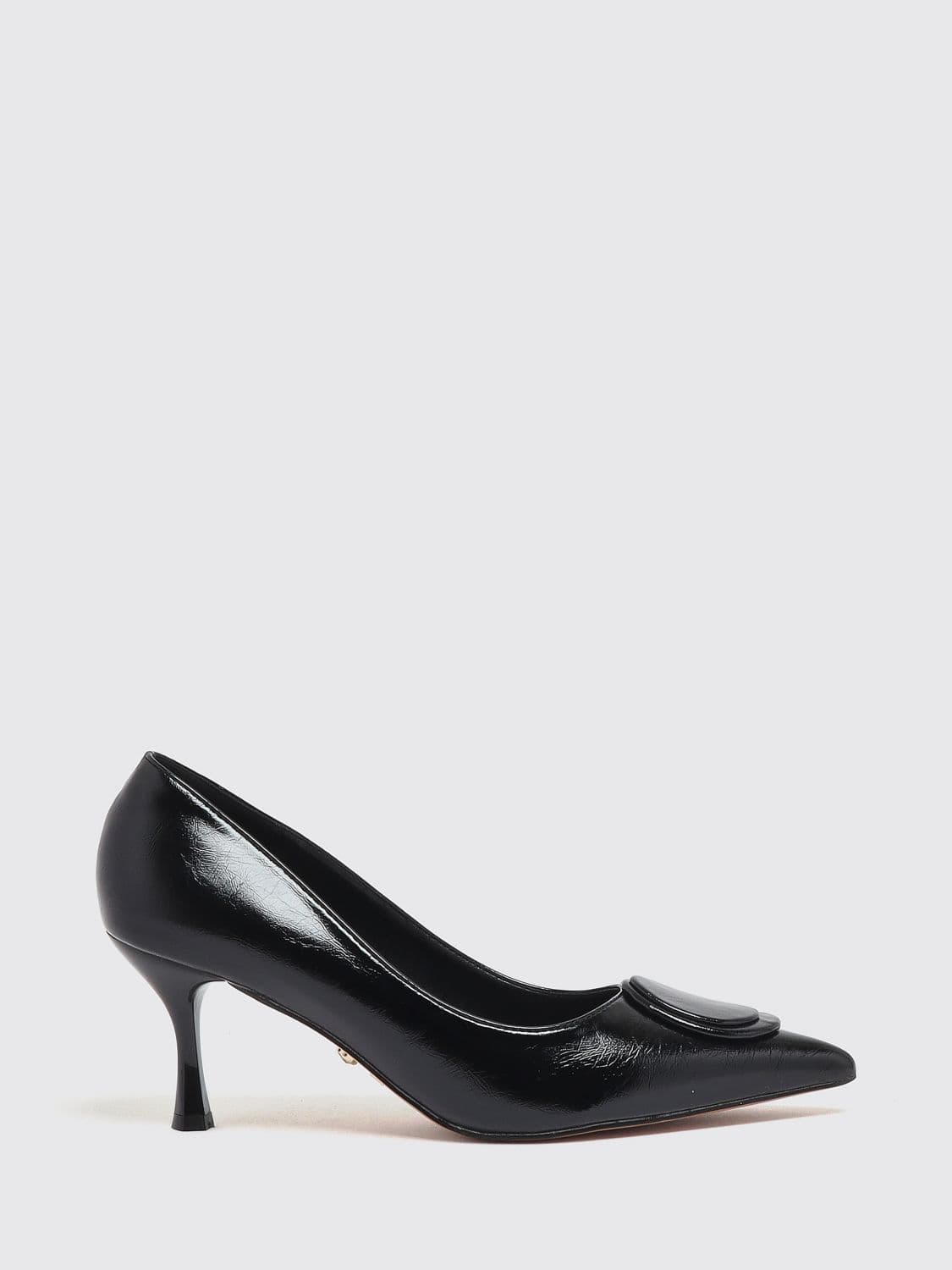 Twenty Fourhaitch Faux Leather Court Shoes with Mid Stiletto Heel and Almond Toe