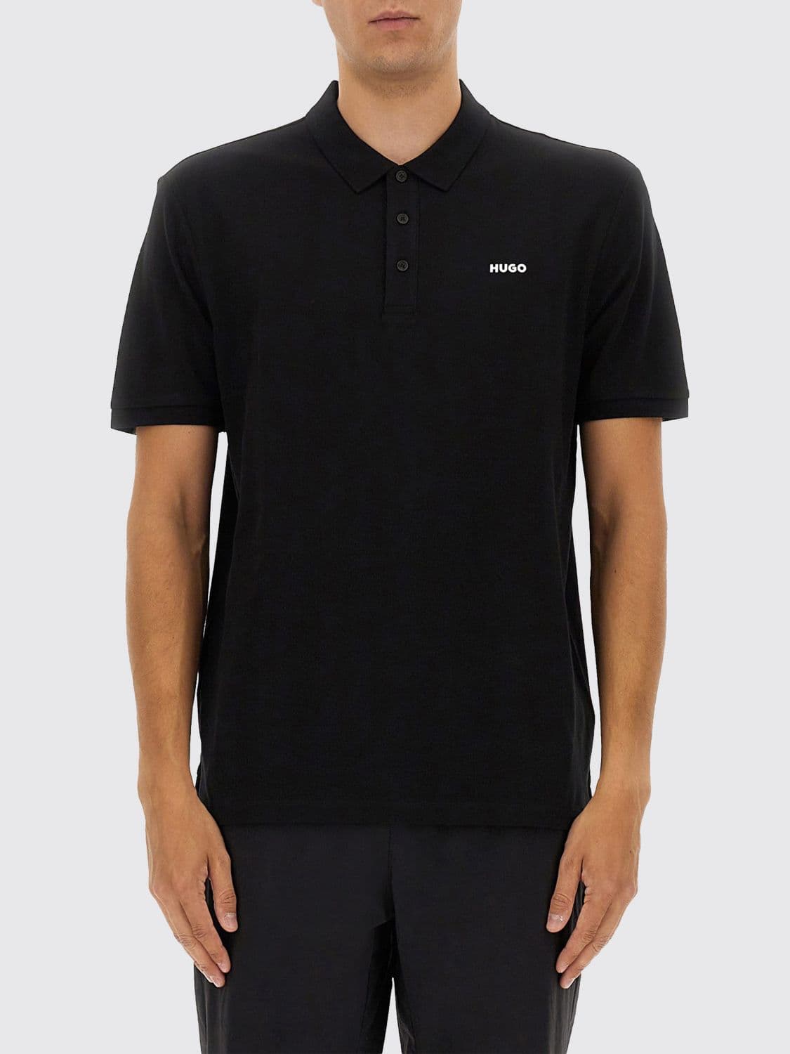 Hugo Cotton Polo Shirt with Tone-on-Tone Logo
