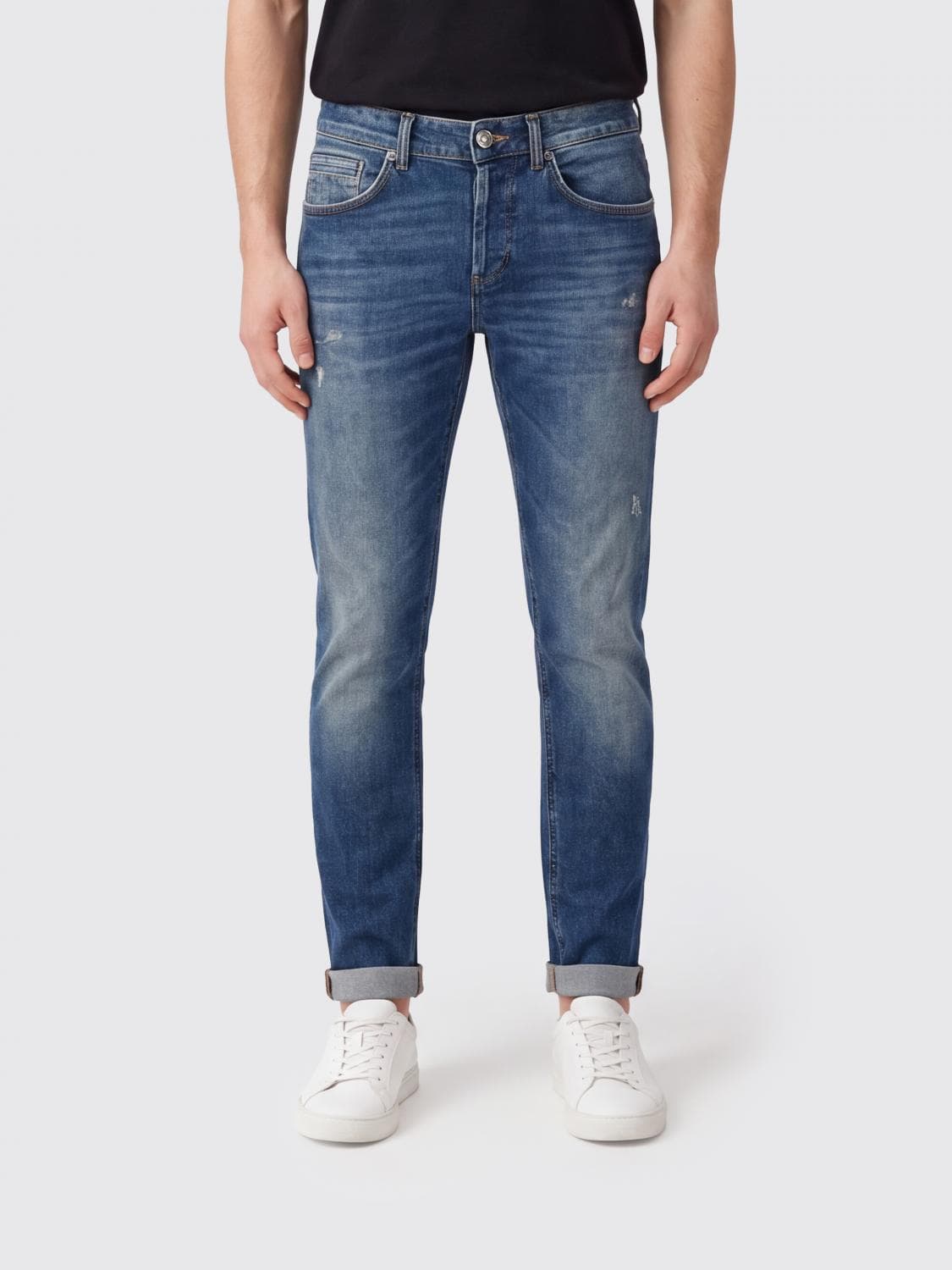 Dondup George Slim Fit Five-Pocket Jeans in Stretch Cotton Denim