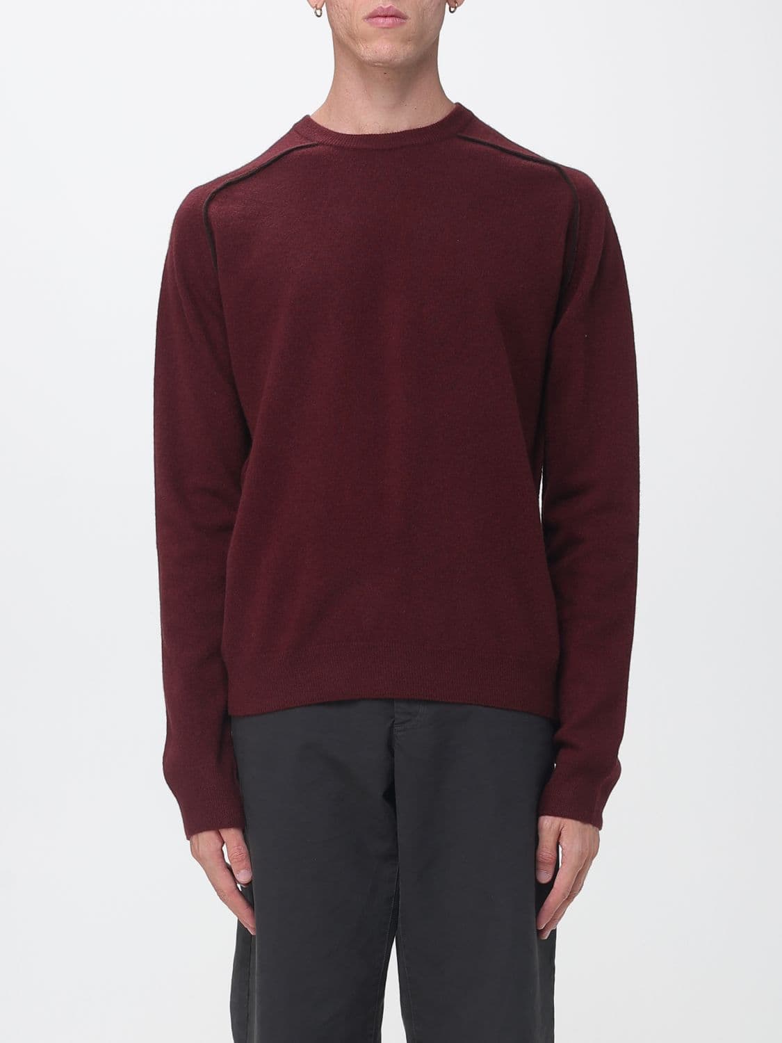 Maison Margiela Pure Virgin Wool Crewneck Jumper with Ribbed Trims