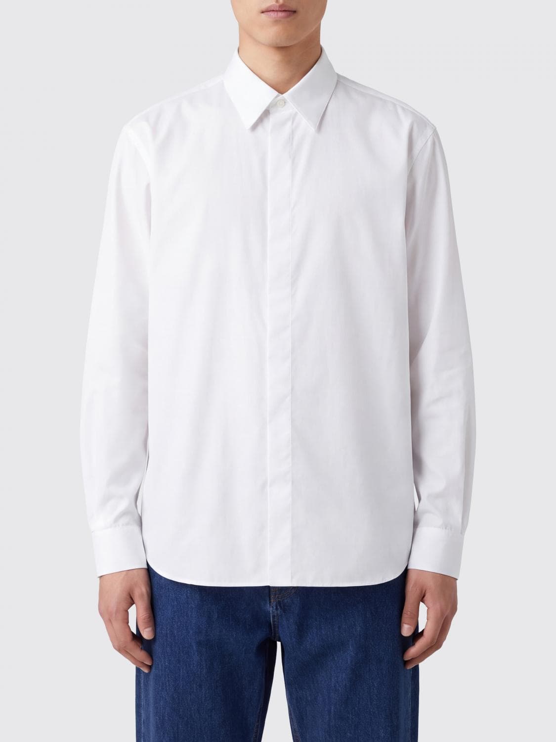 Dries Van Noten Classic Cotton Poplin Shirt with French Collar