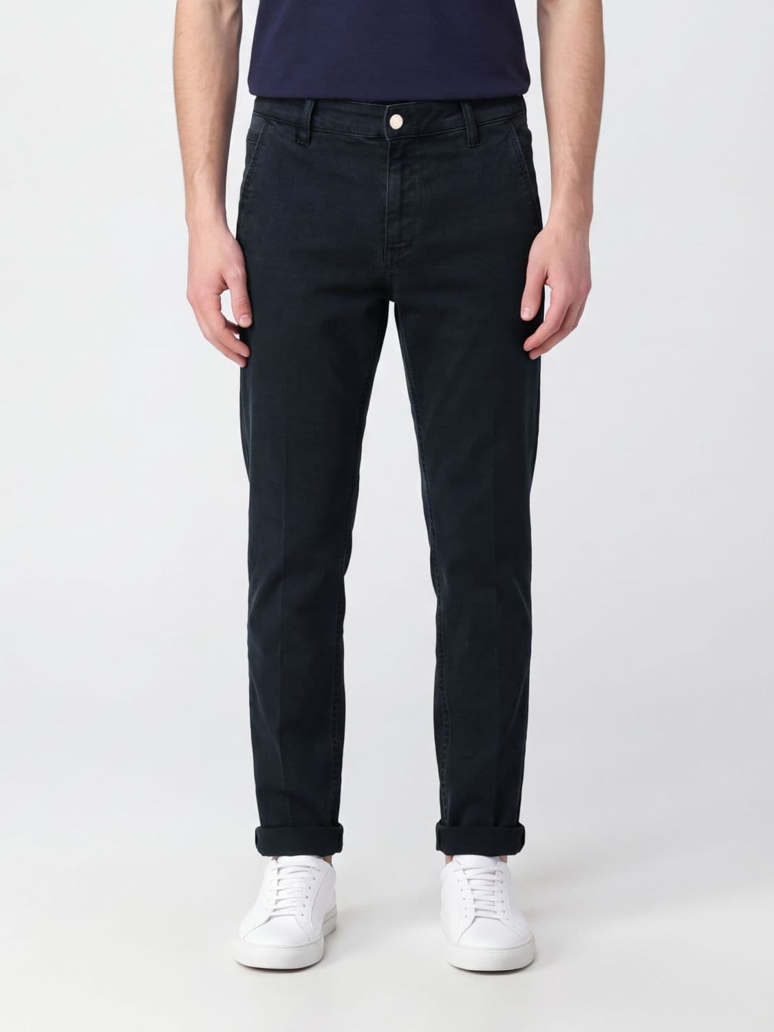 Pt Torino Skinny Fit Jeans in Stretch Cotton Denim with a Mid-Rise Waist