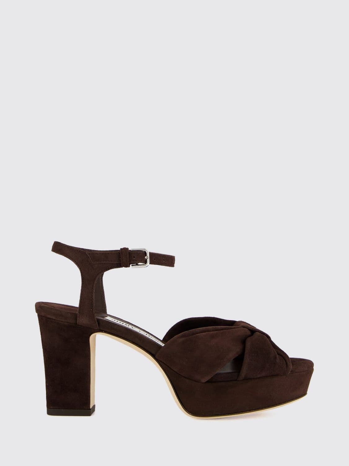Jimmy Choo Heloise Suede High Heel Platform Sandals