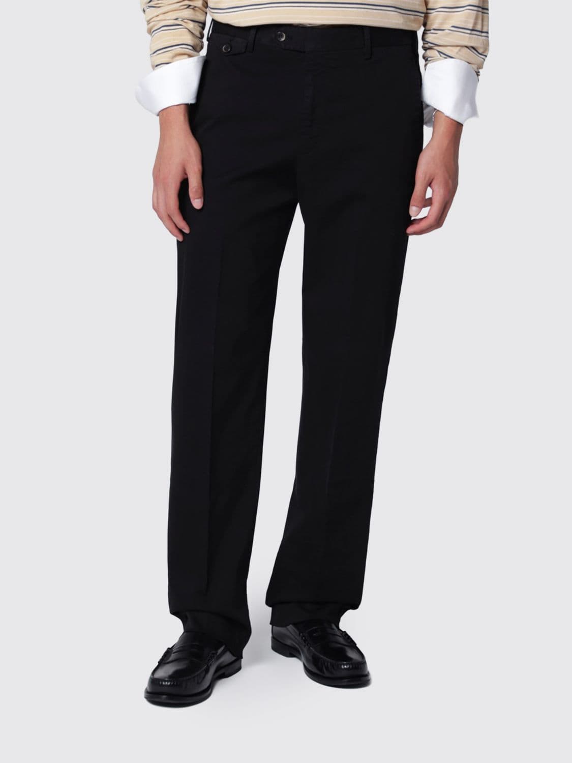 Pt Torino Straight-Leg Pleated Chino Trousers in Stretch Cotton