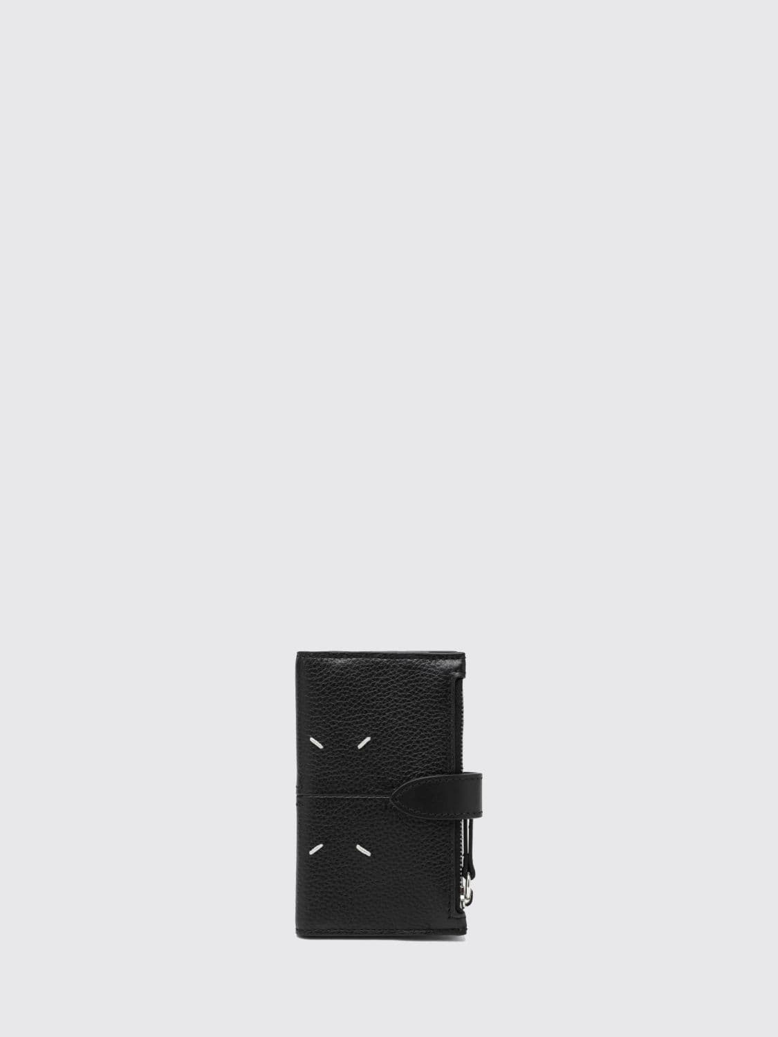 Maison Margiela Grained Leather Bifold Wallet with Zip Pocket