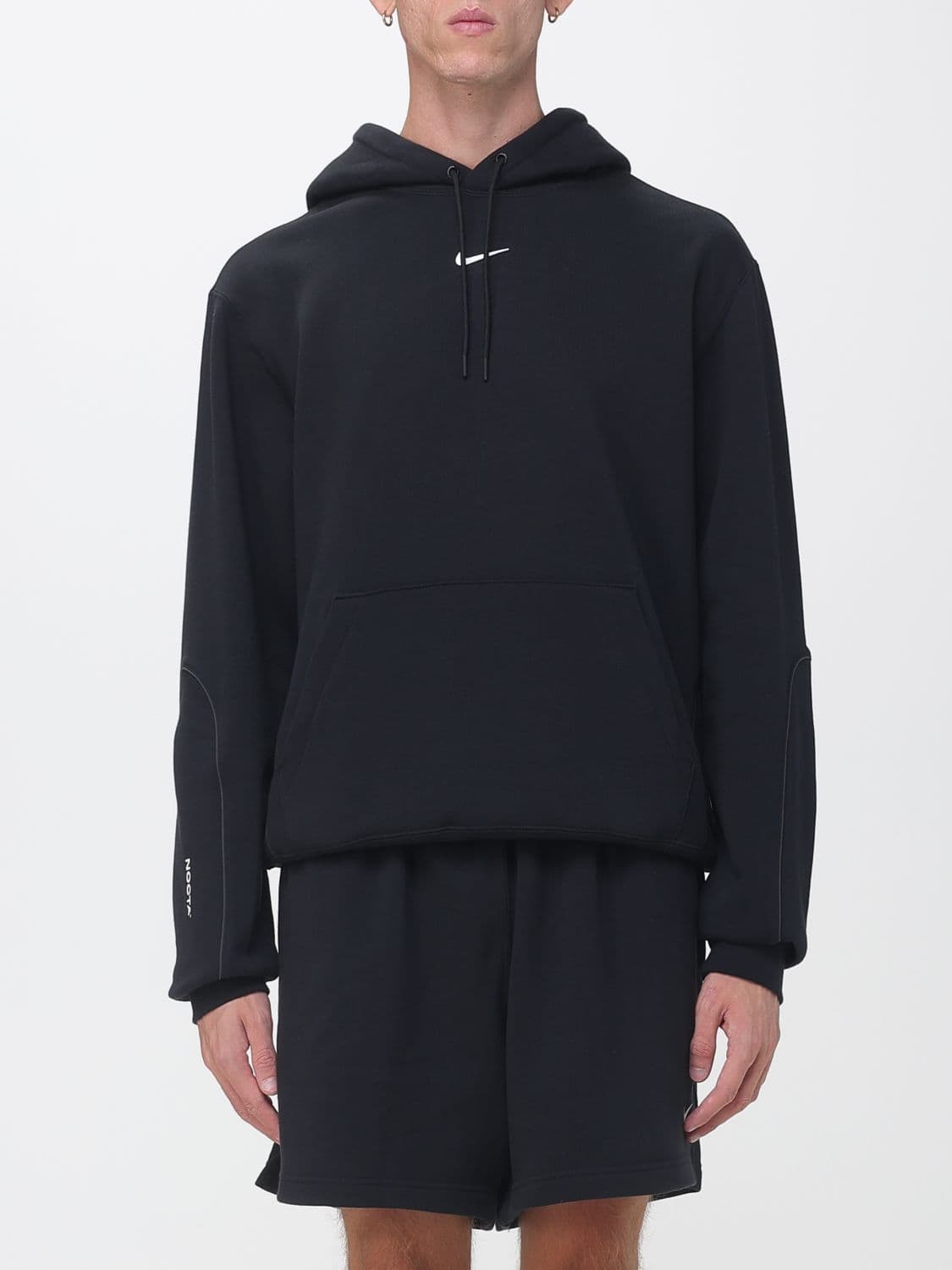 Nike Cotton-Blend Hoodie with Kangaroo Pocket and Swoosh Logo