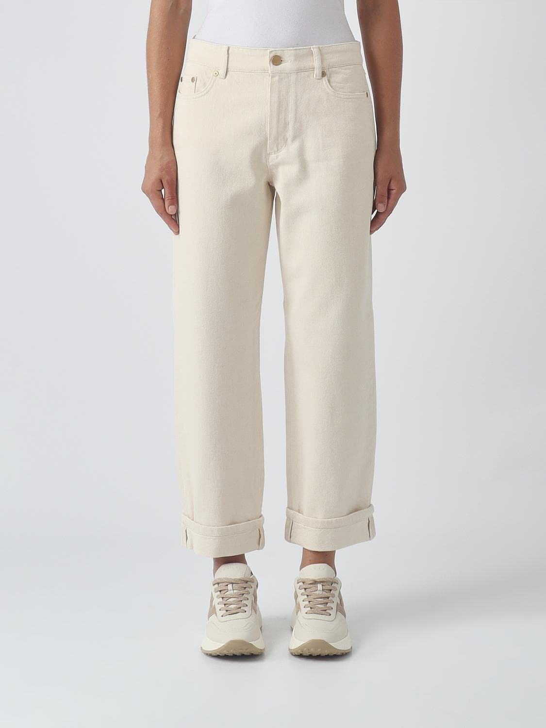's Max Mara Jeans Woman color Butter
