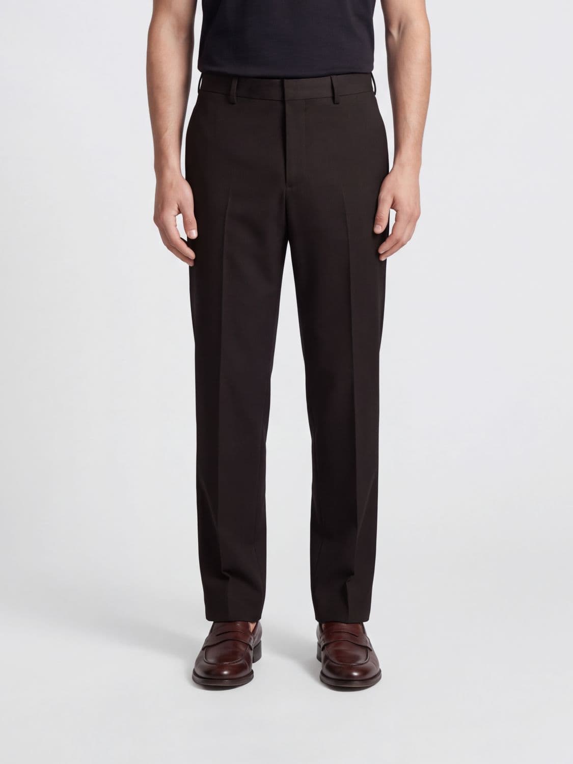 Barena Slim Fit Pleated Virgin Wool Tailored Trousers