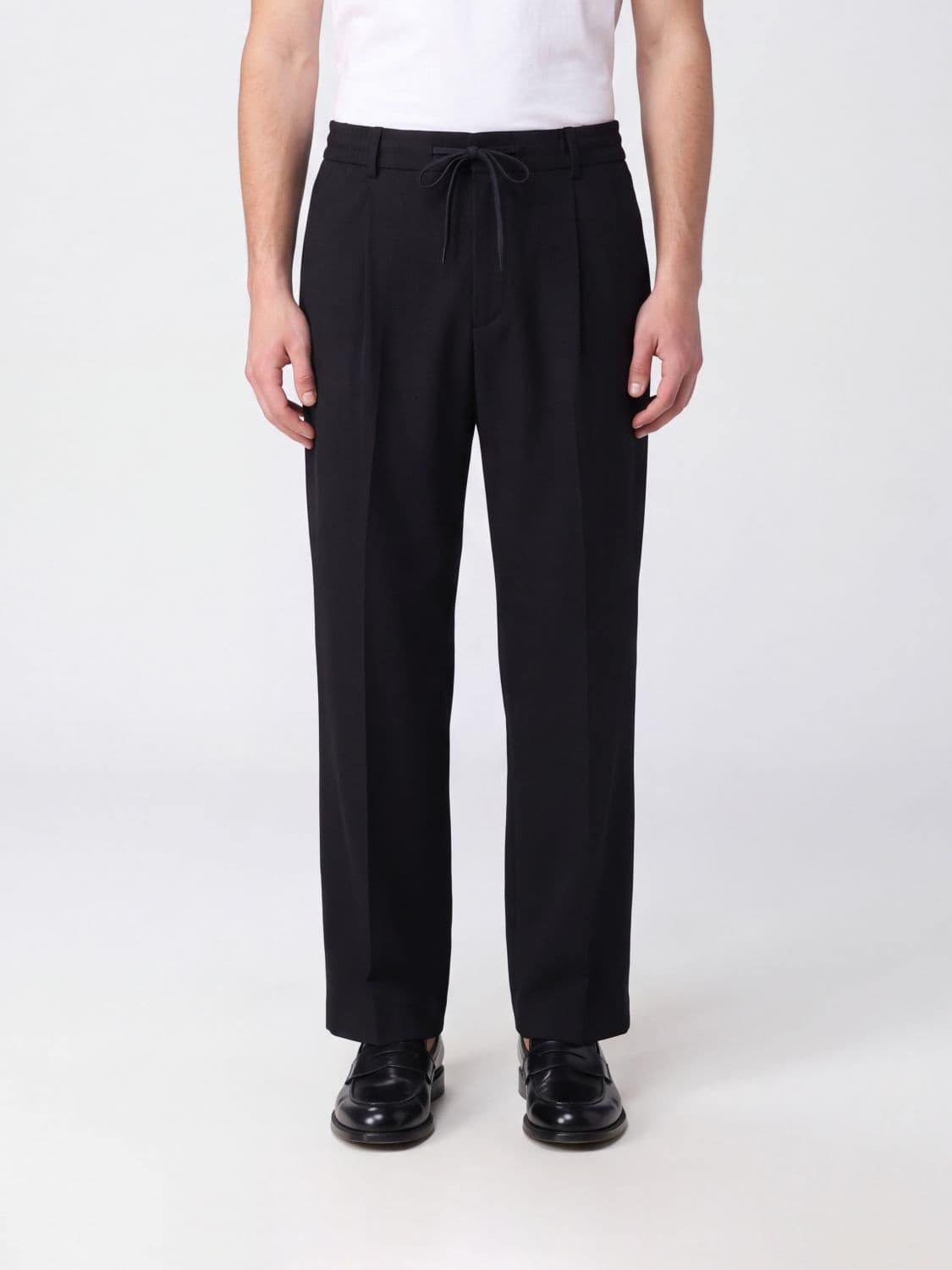 Barena Mado Wide-Leg Virgin Wool Drawstring Trousers