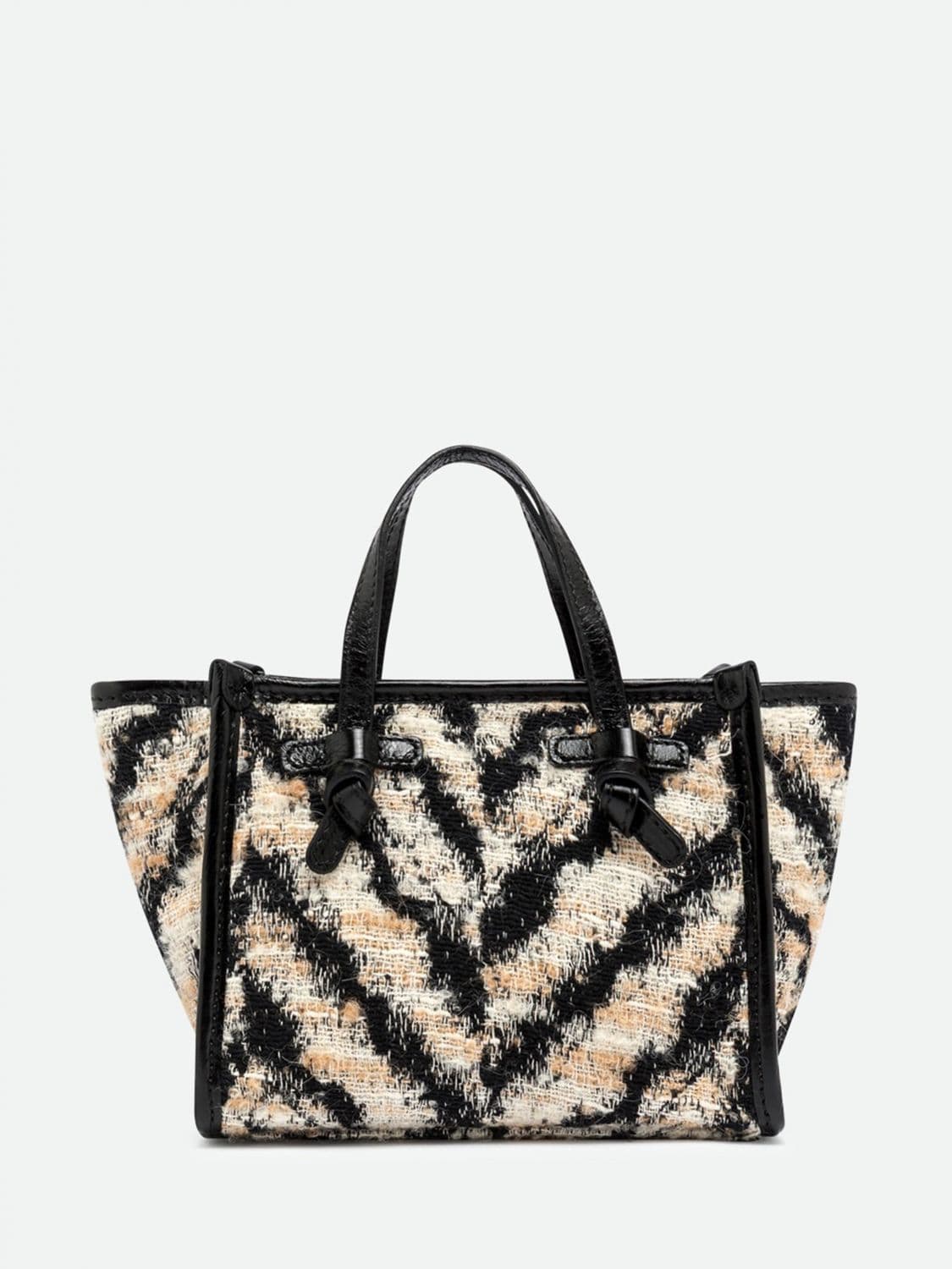 Gianni Chiarini Miss Marcella Mini Chevron Wool Bag with Detachable Strap