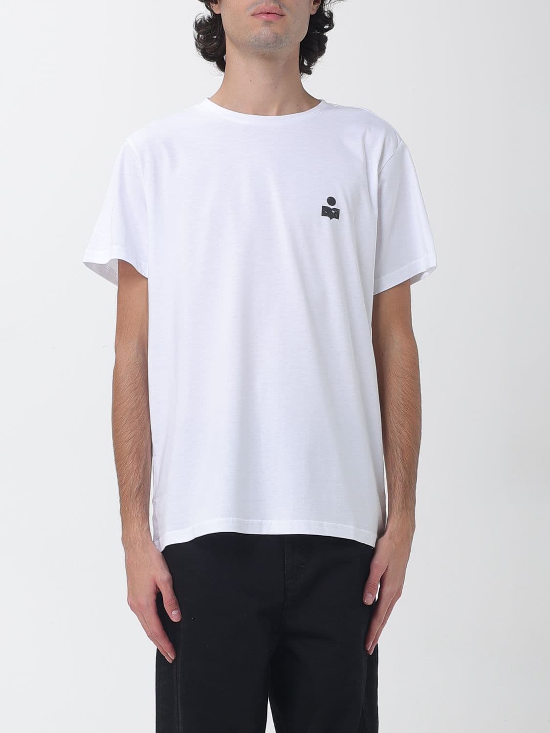 Isabel Marant Slim Fit Cotton Crew-Neck T-Shirt with Contrast Logo
