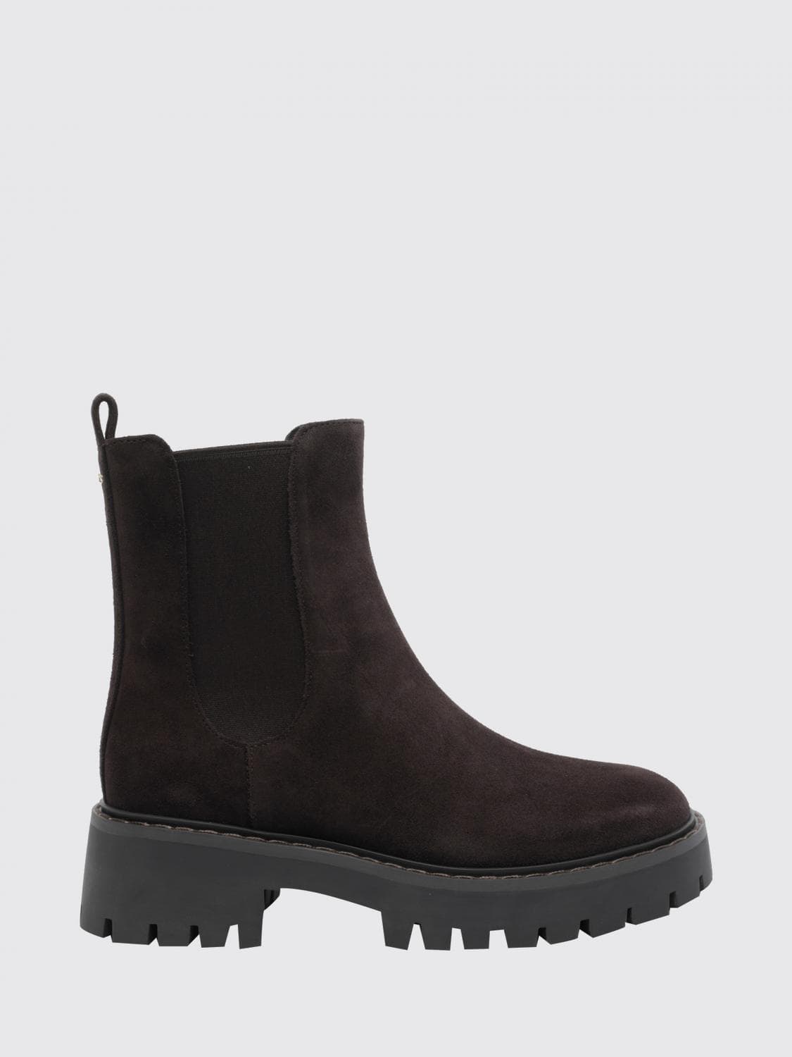 Michael Kors Asher Chelsea Boots in Suede Leather with a Notched Lug Sole