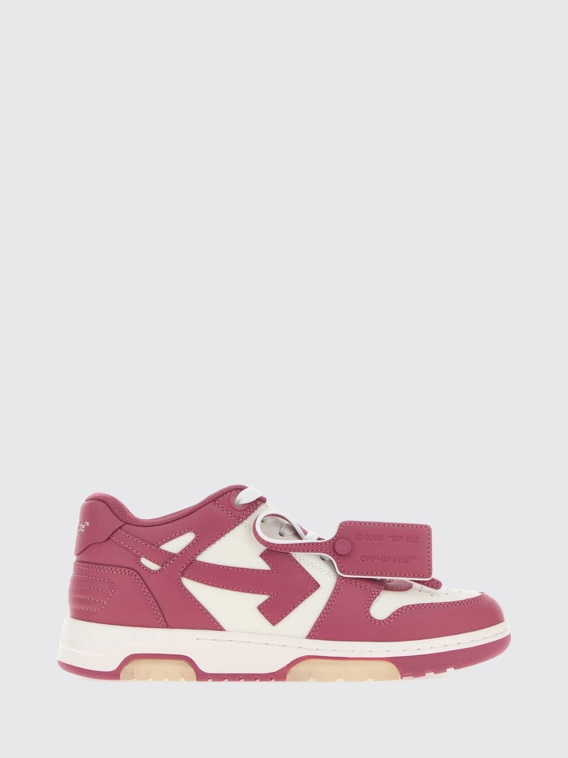 Off-White Out Of Office Low Top Leather Trainers with Zip Tie Tag