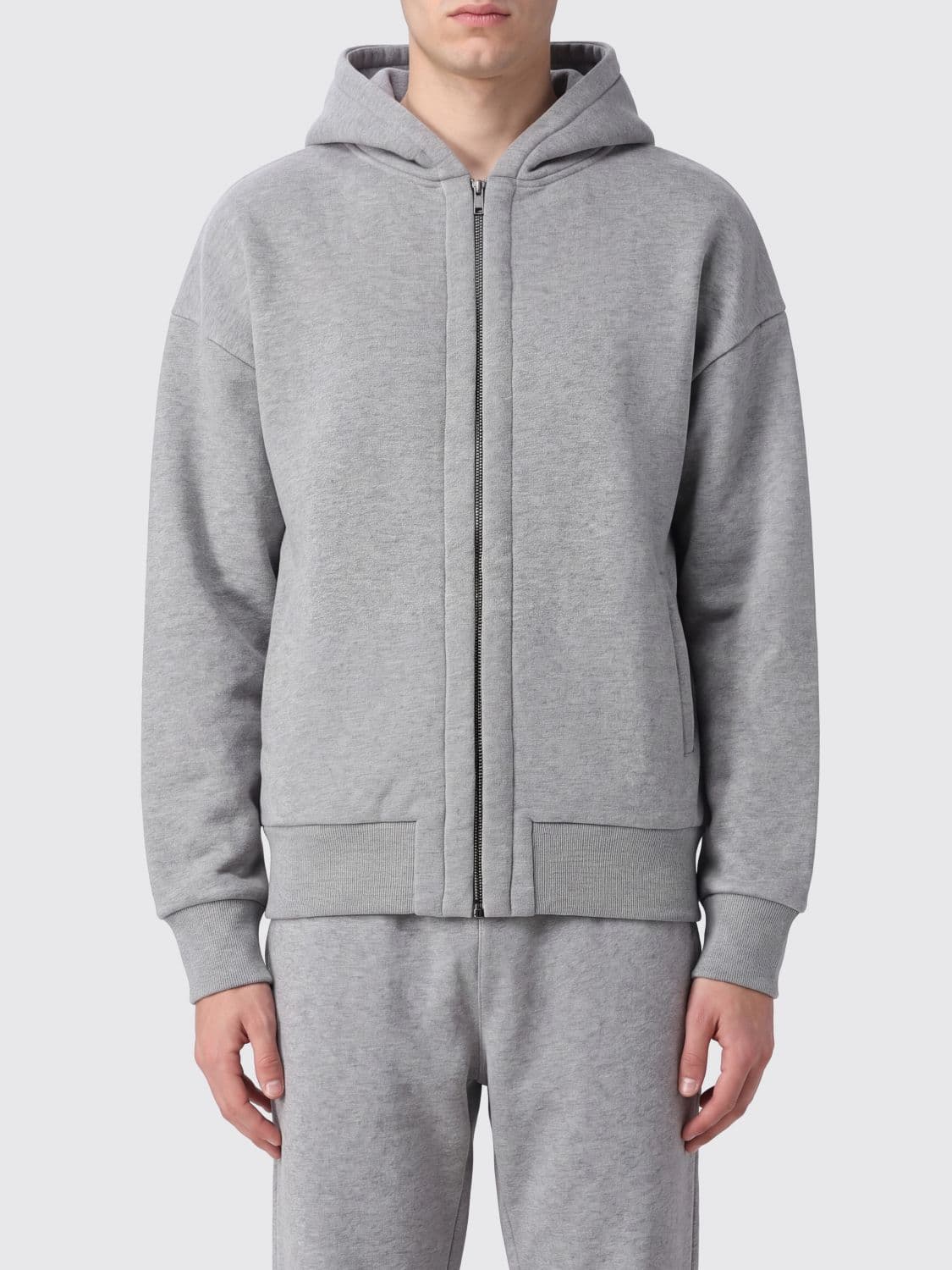 Entire Studios Cotton Zip Hoodie with Ribbed Hems