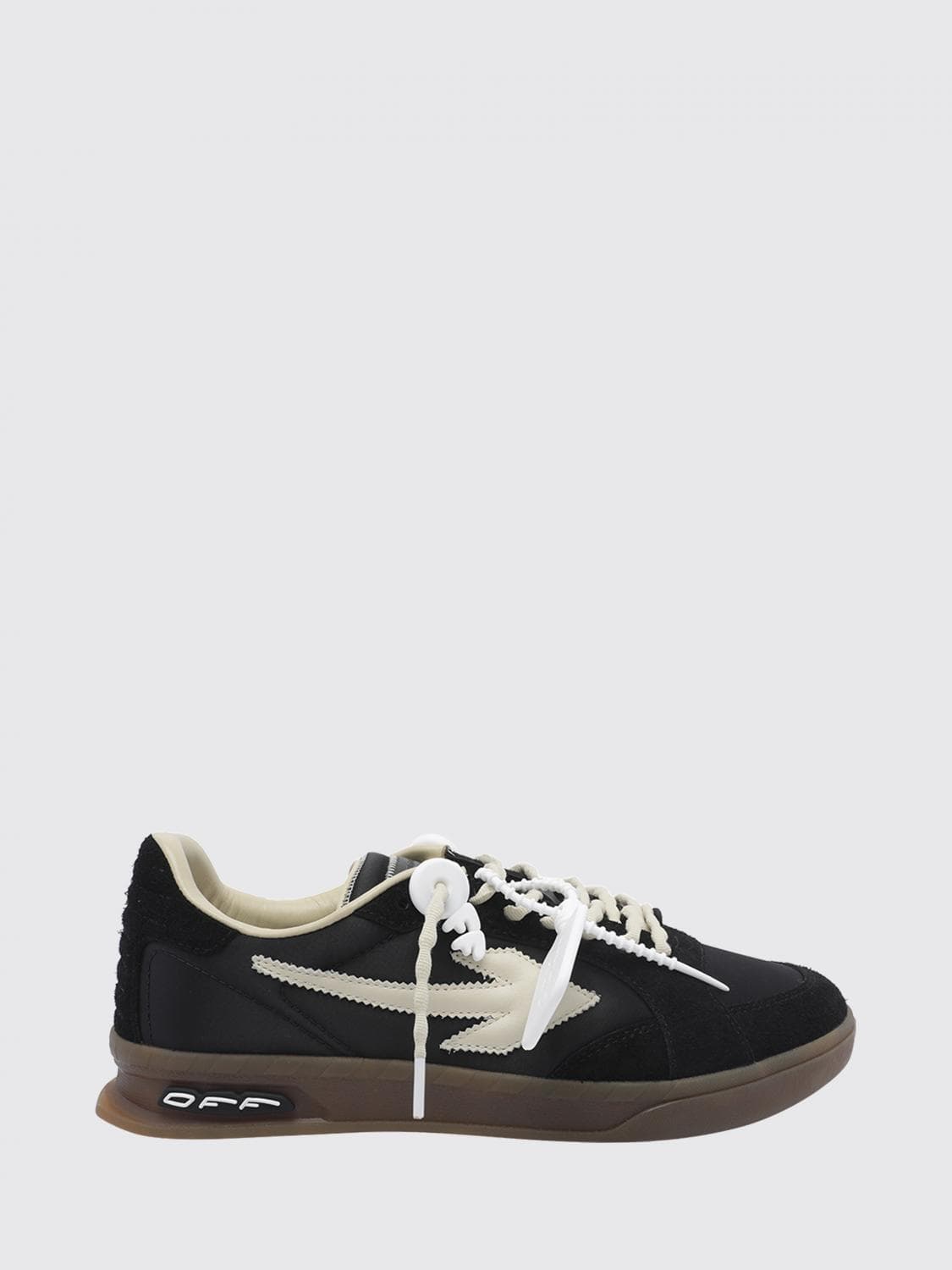 Off-White End of Play Low-Top Sneakers in Suede and Nylon with Contrast Logo