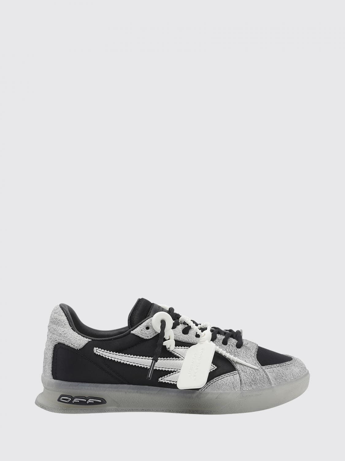 Off-White End of Play Low-Top Sneakers in Suede and Nylon with Applied Logo Tag