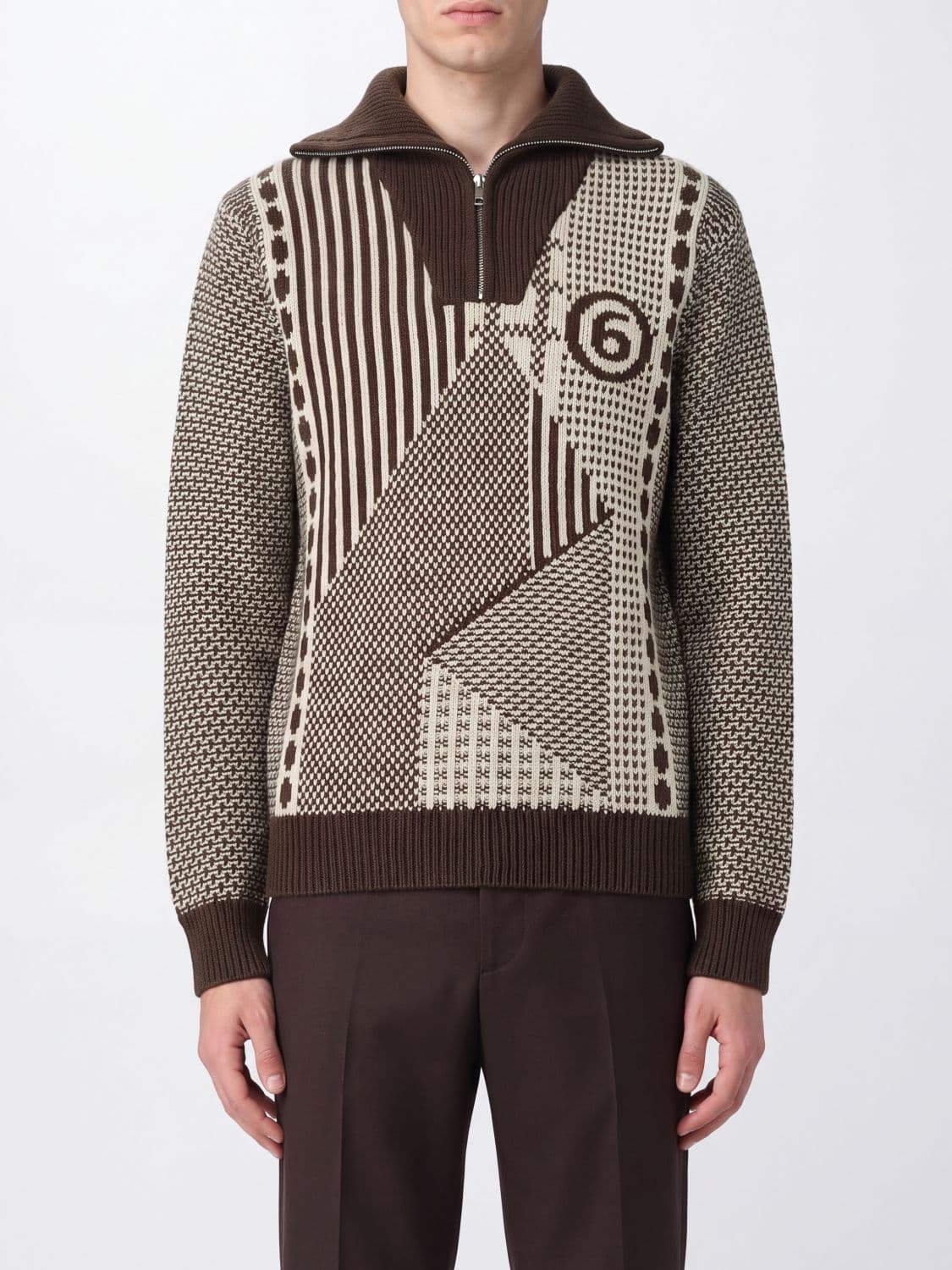 Mm6 Maison Margiela Polo Shirt Men color Brown