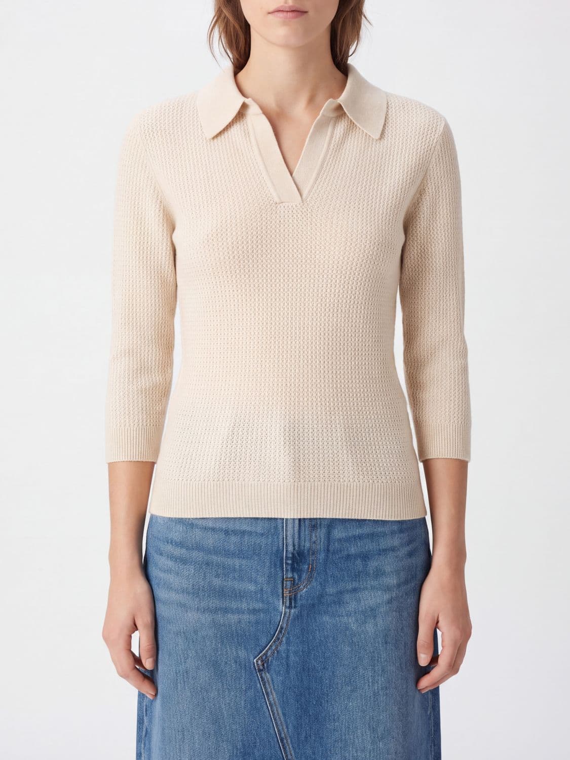 Isabel Marant Etoile V-Neck Alpaca Blend Knit Polo