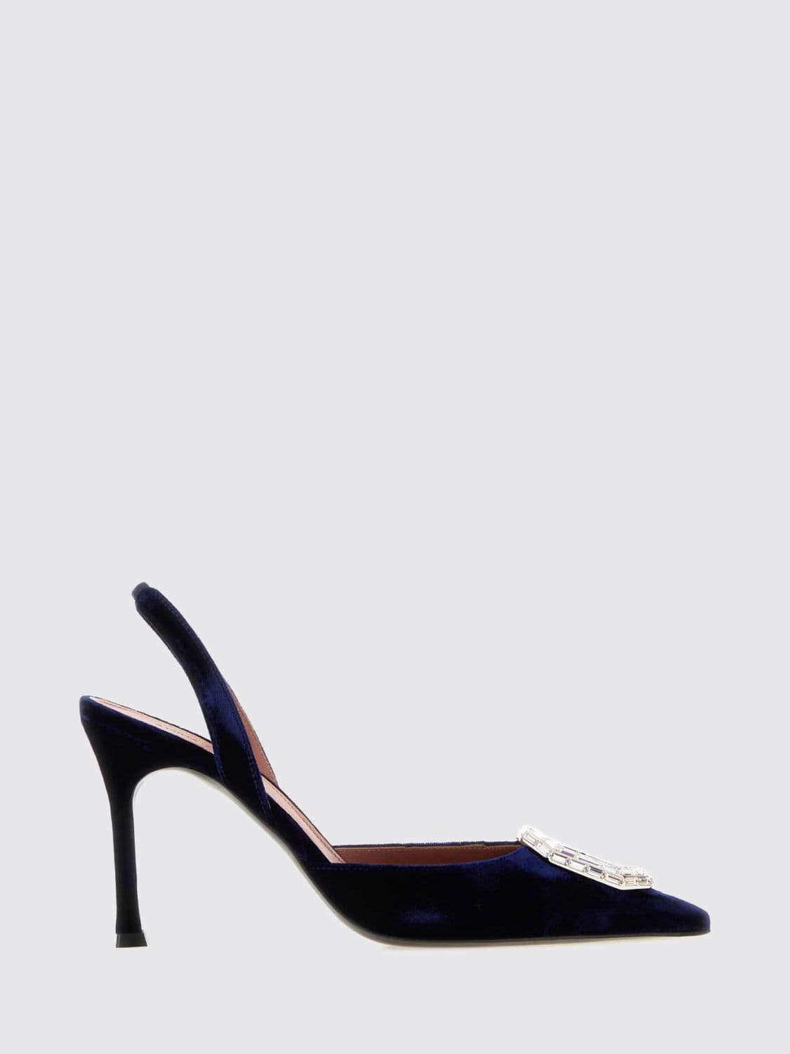 Amina Muaddi High Heel Shoes Woman color Blue