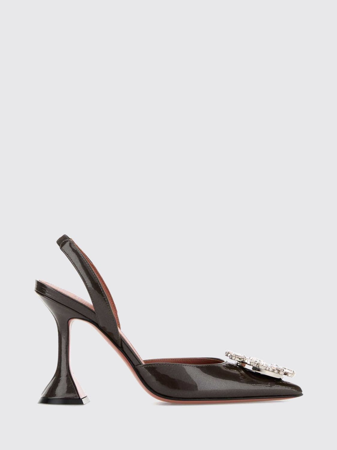 Amina Muaddi High Heel Shoes Woman color Coffee