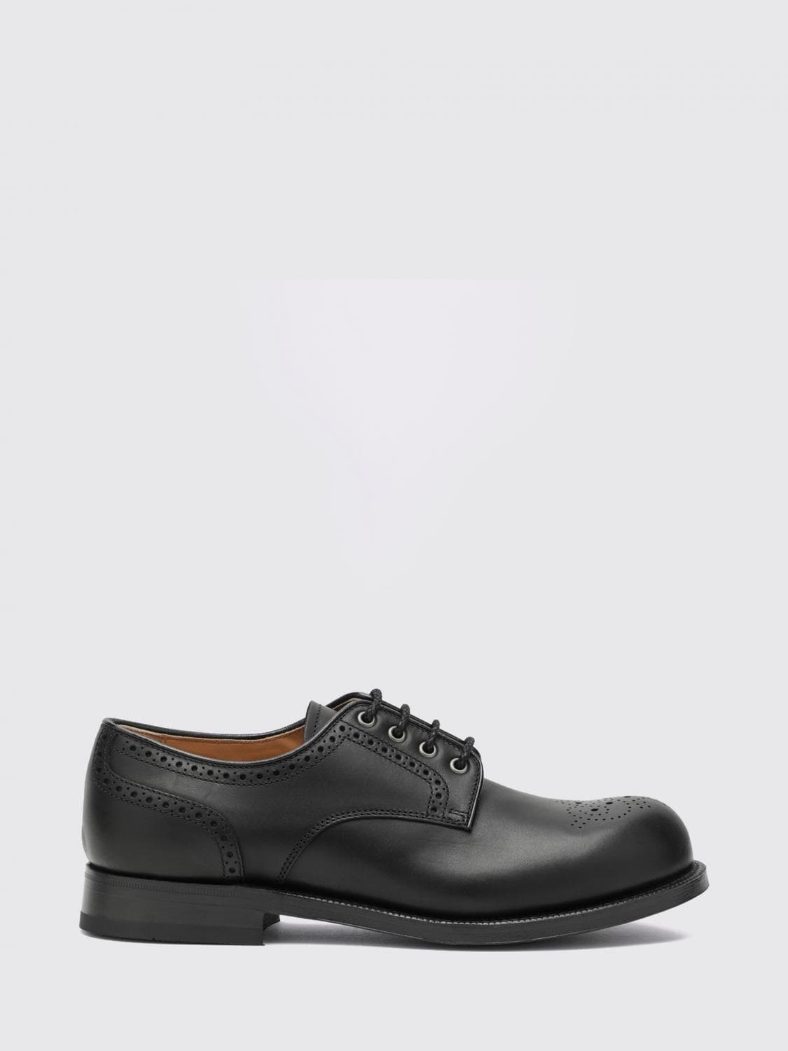 Church's Smooth Leather Brogue Derby Shoes with Leather Sole