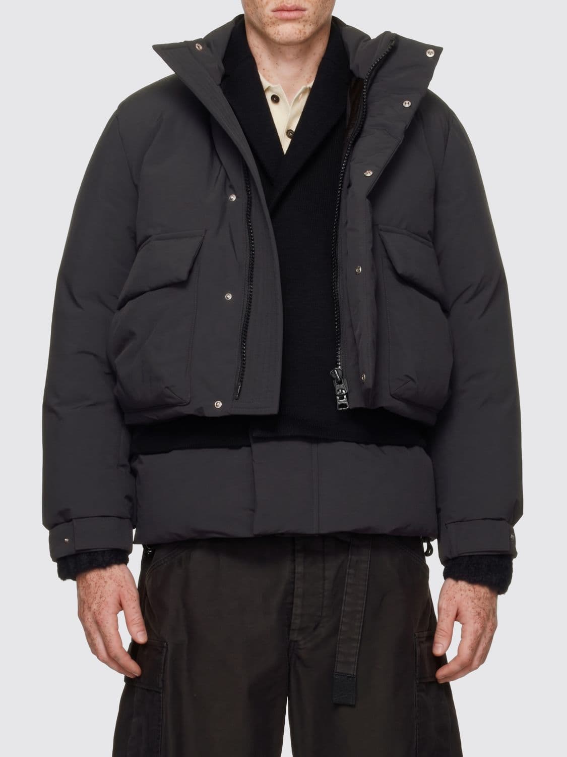 Sacai X Carhartt Wip Quilted High-Neck Bomber Jacket in Polyester
