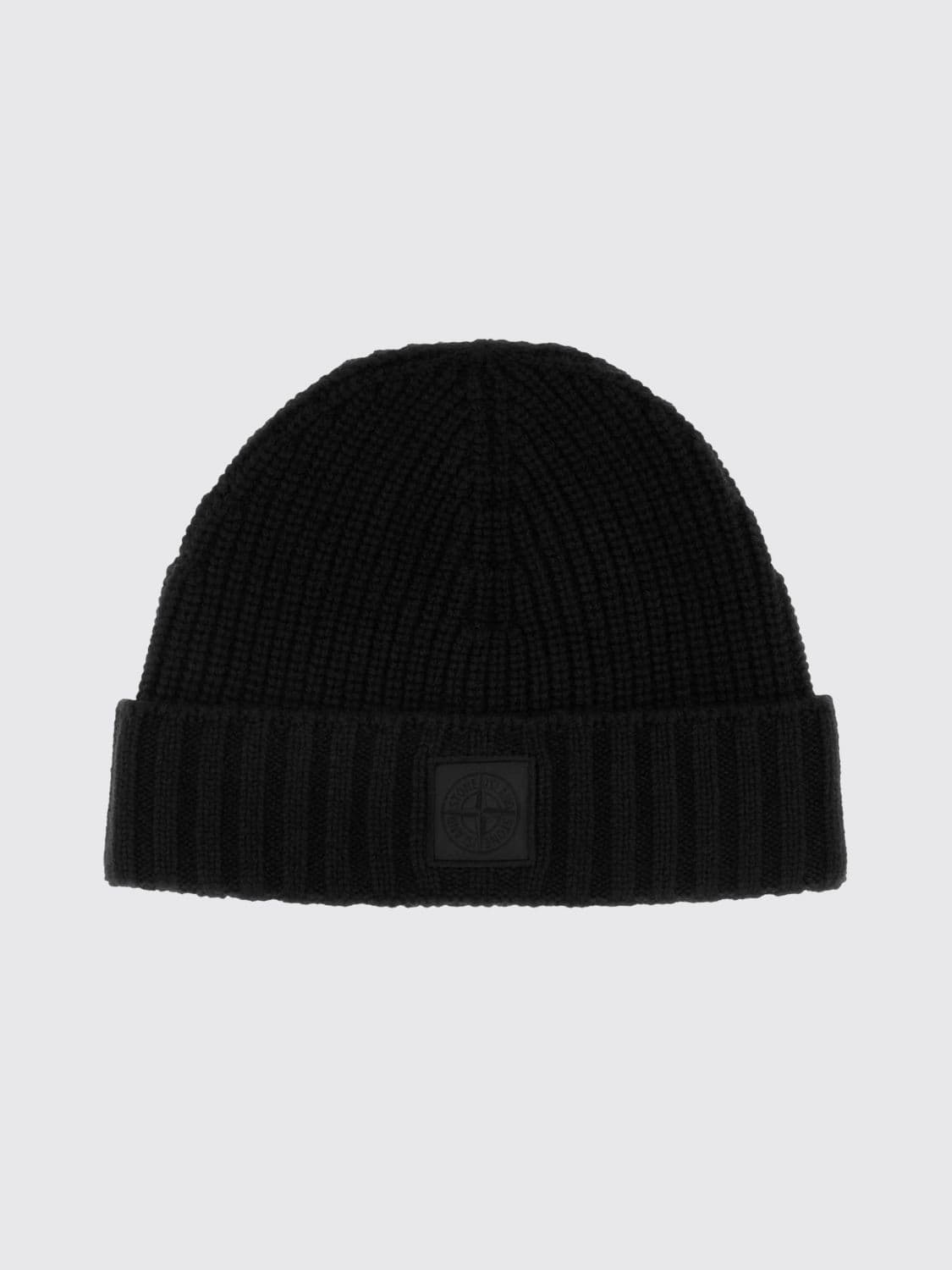 Stone Island Hat Men color Black