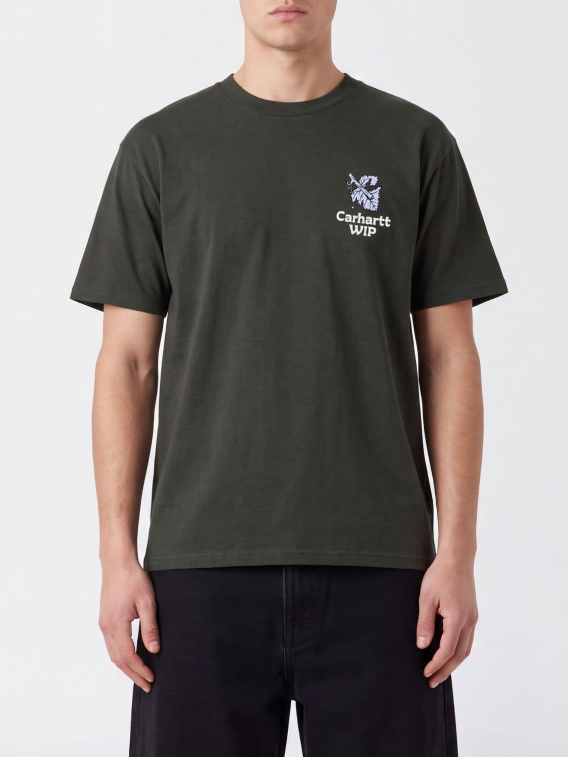 Carhartt Wip Organic Cotton T-Shirt with Graphic Print and Contrast Logo