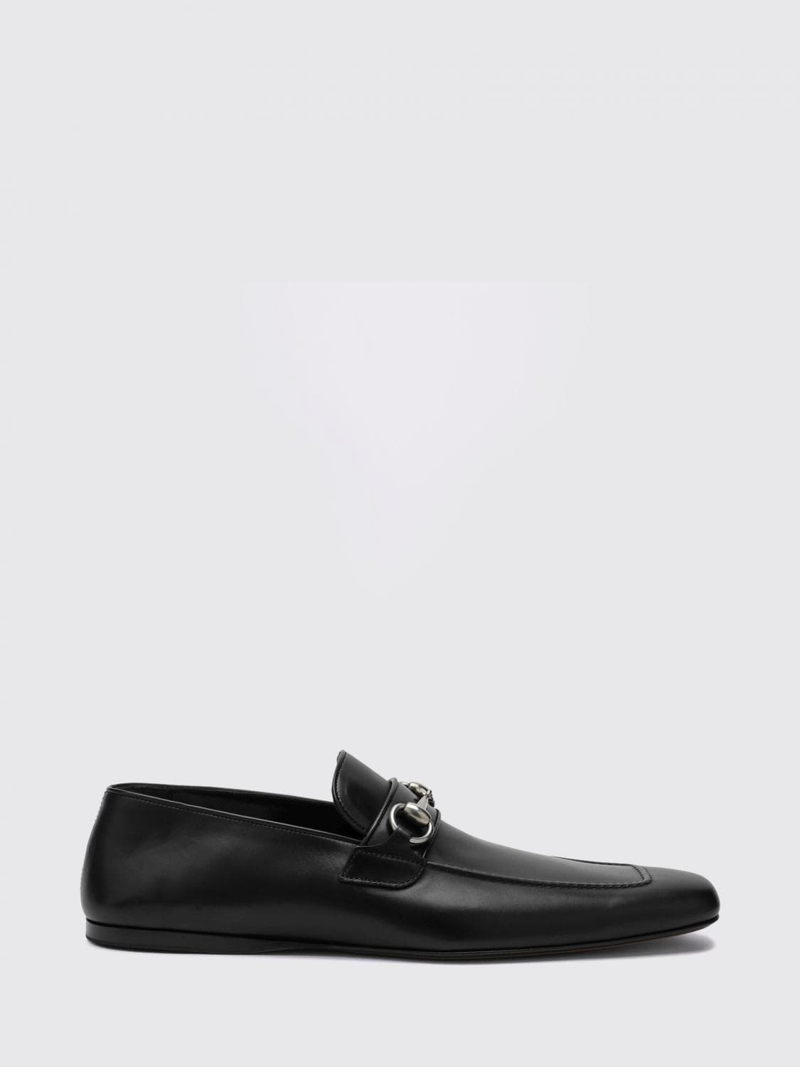 Gucci Calfskin Leather Loafers with Horsebit Detail and Squared Toe