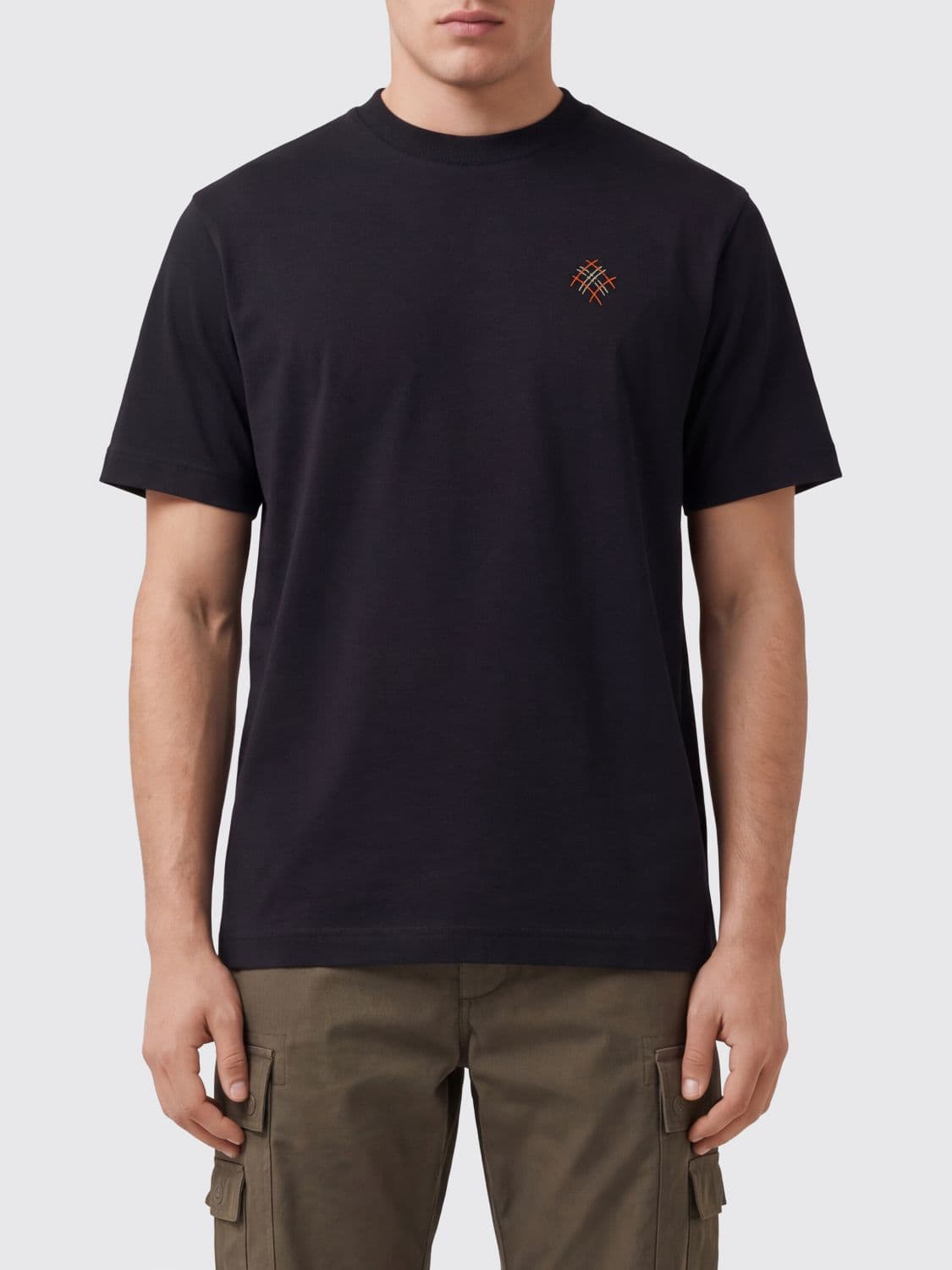 Burberry Crewneck Cotton T-shirt with Equestrian Knight Logo