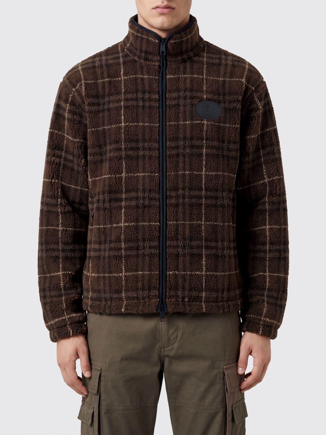 Burberry Tartan Wool and Cashmere Blend Zip-Up Jacket