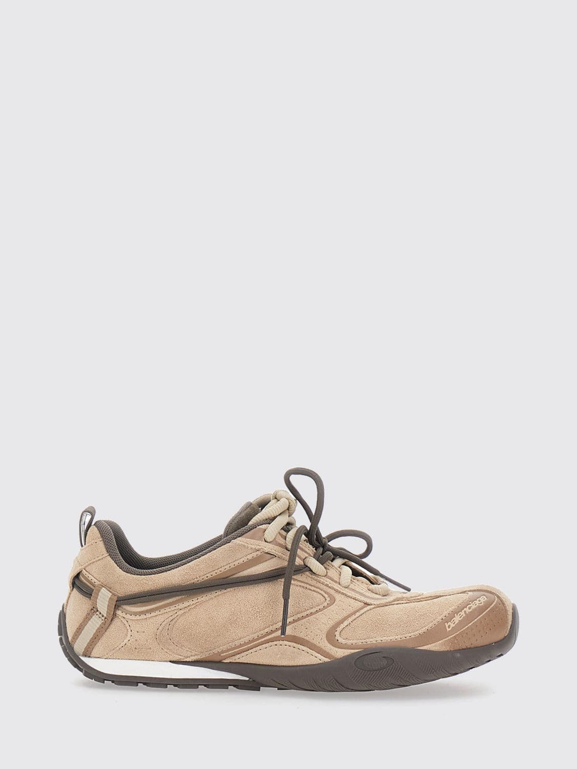 Balenciaga Radar Low-Top Trainers in Calfskin and Suede with Printed Logo
