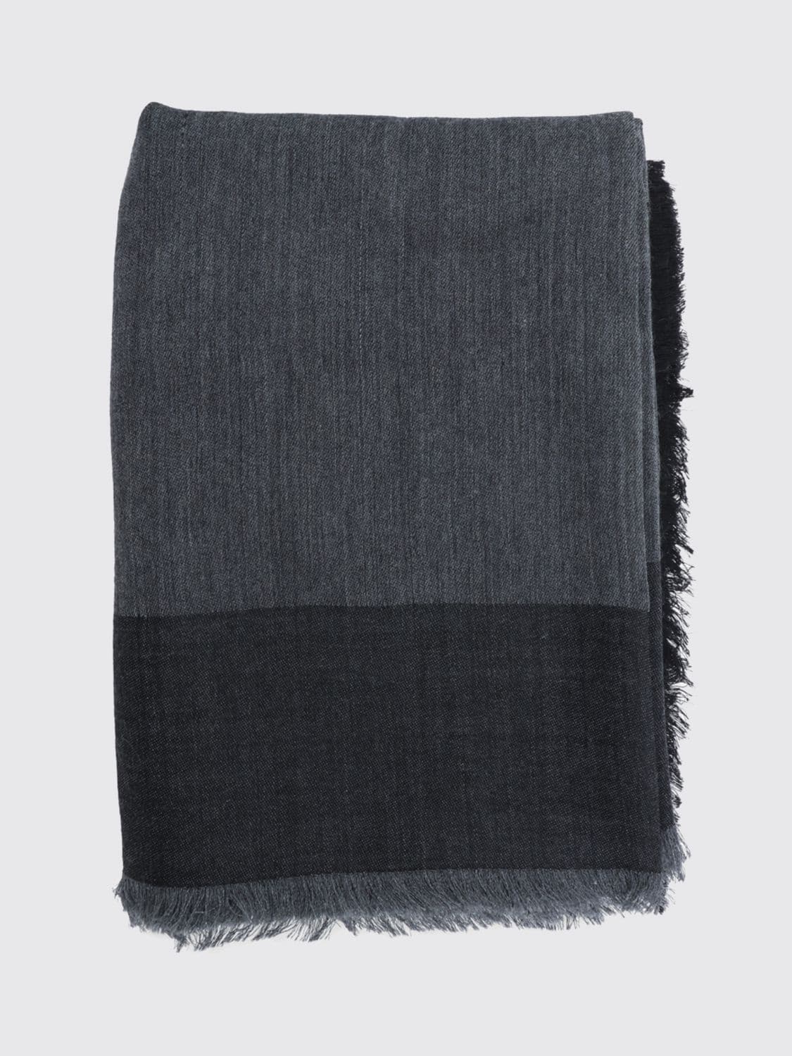 Saint Laurent Square Scarf in Silk and Cashmere Blend with YSL Monogram Jacquard