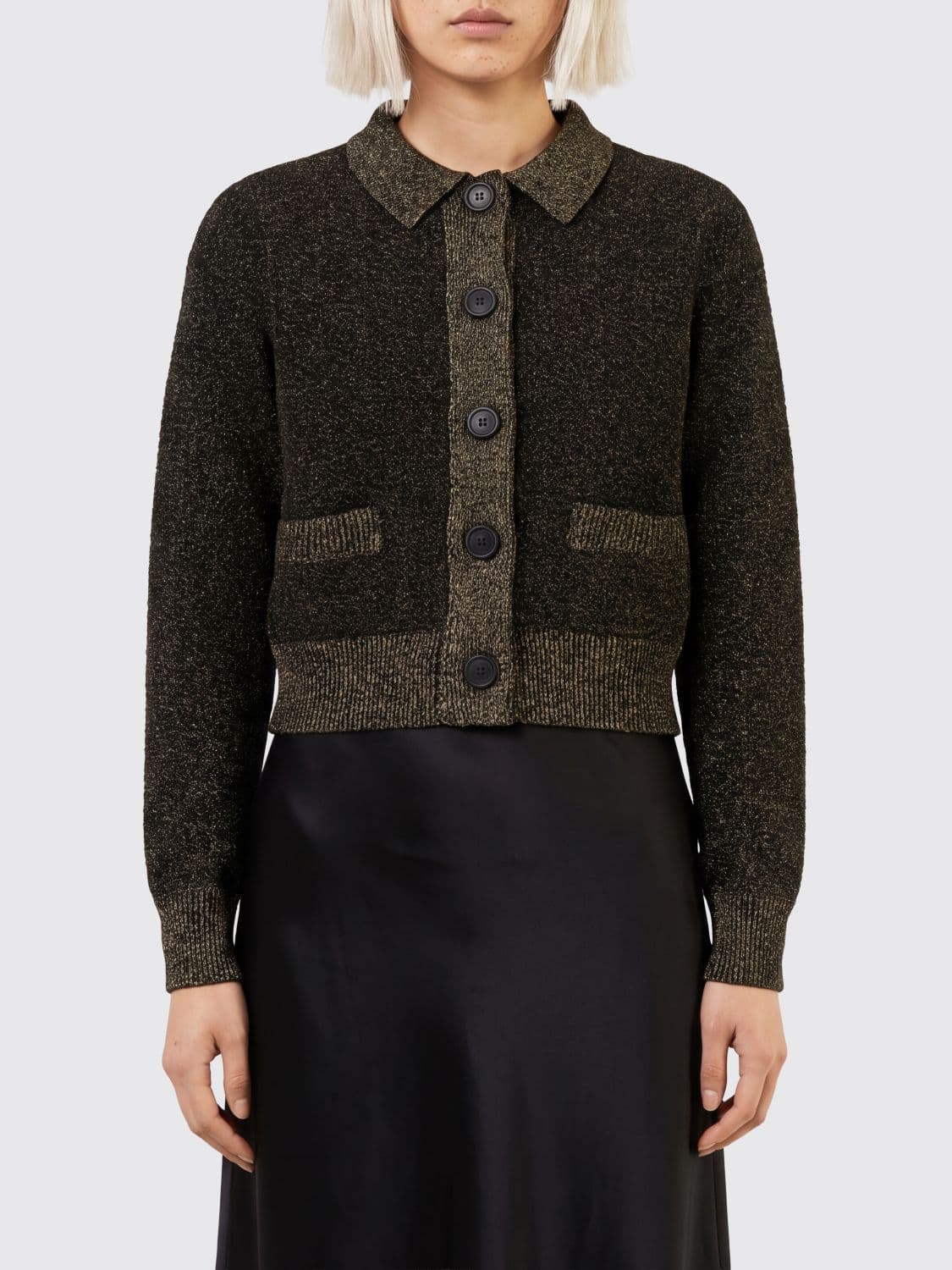 Marni Long-Sleeved Wool-Blend Polo-Style Cardigan