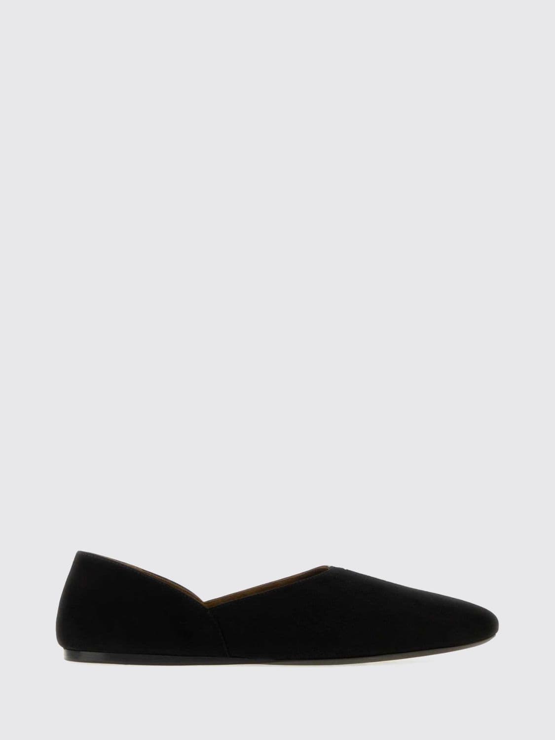 Khaite Jane Suede Ballet Flats with a Round Toe and Leather Sole