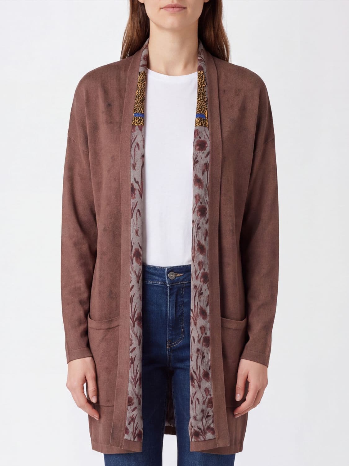 In Bed With You Open-Front Pure Wool Cardigan with Contrast Trims