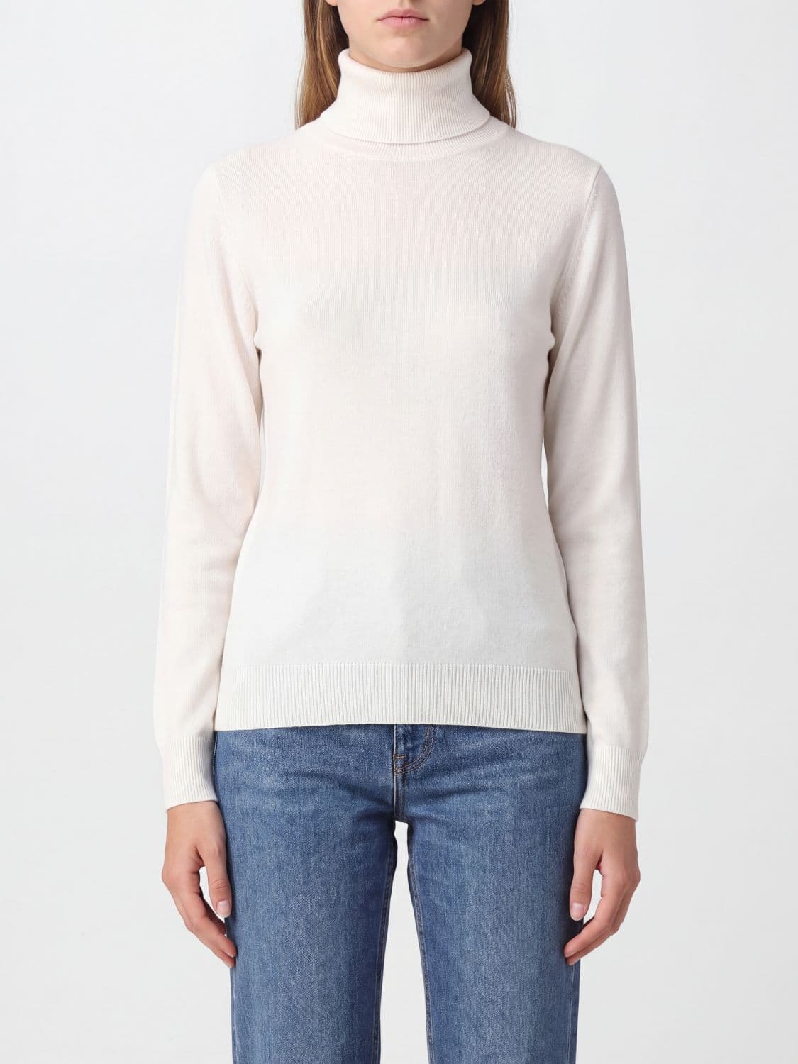 Parosh Long-Sleeved Pure Cashmere Roll Neck Jumper P. A.R. O.S. H. with Ribbed Trims