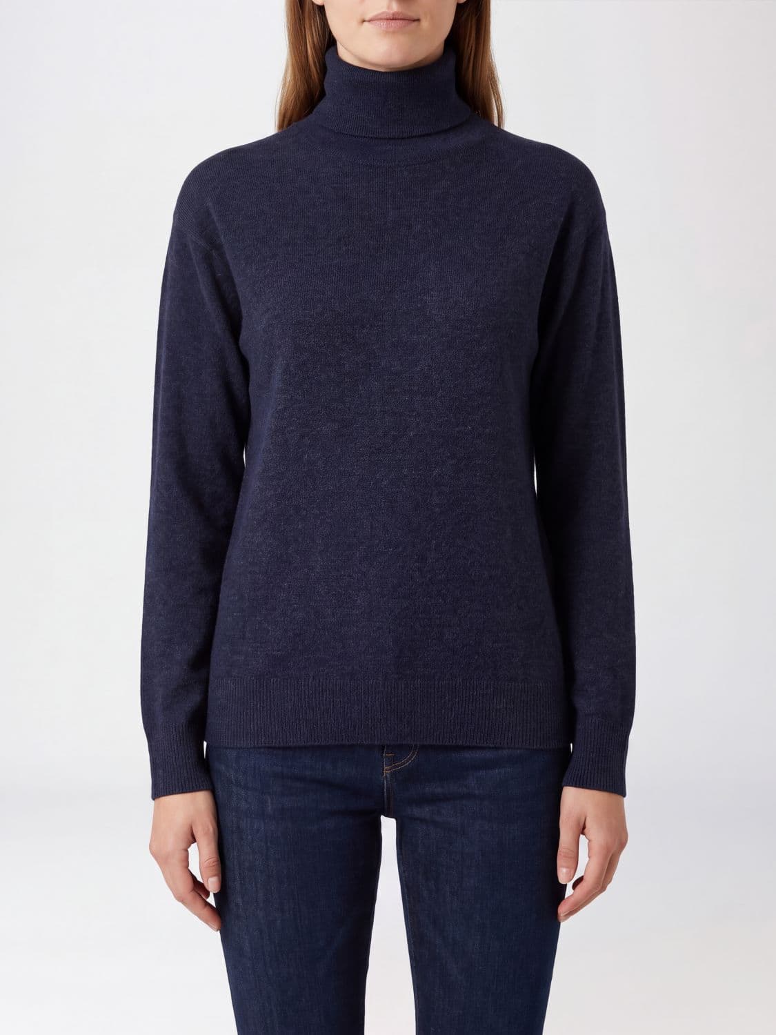 Parosh Long-Sleeved Pure Cashmere Roll Neck Jumper P. A.R. O.S. H. with Ribbed Trims