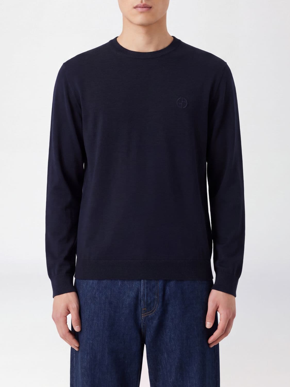 Giorgio Armani Sweater Men color Blue
