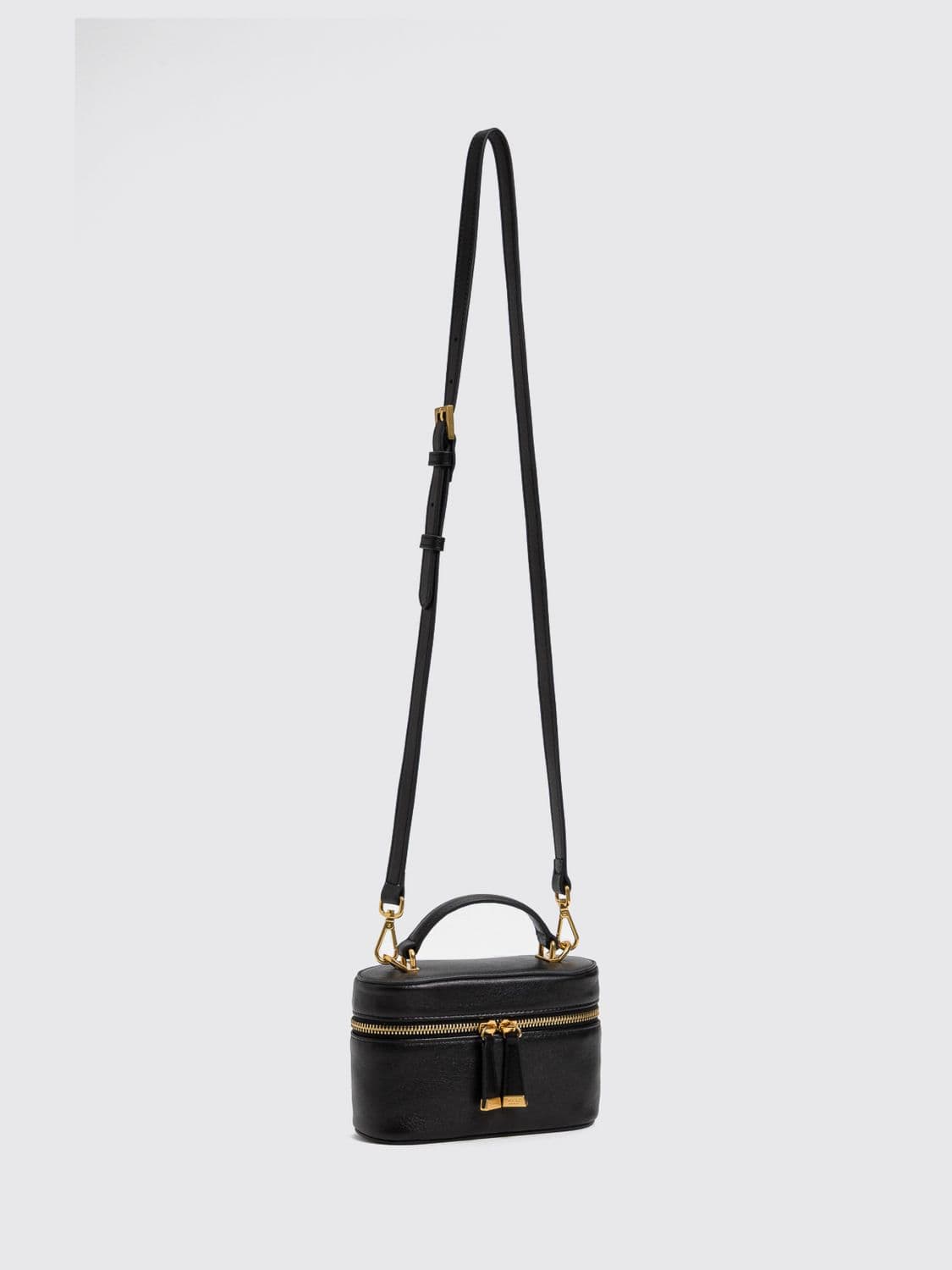Twinset Smooth Leather Mini Handbag with Removable Strap