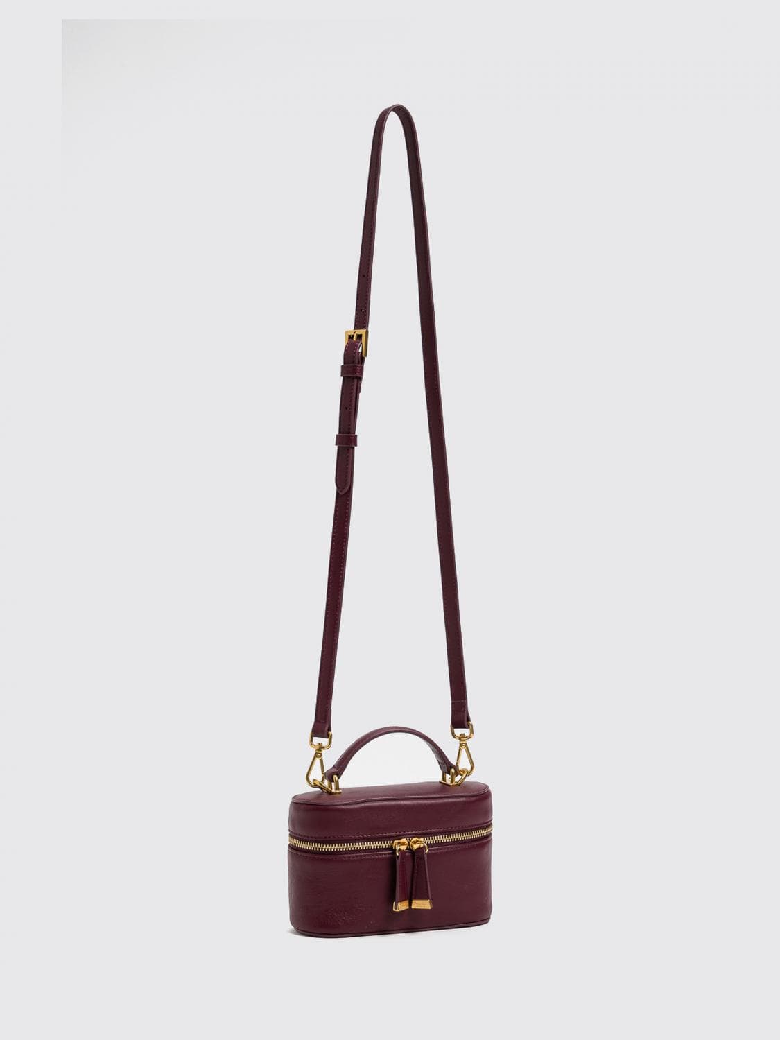 Twinset Smooth Leather Mini Handbag with Removable Strap