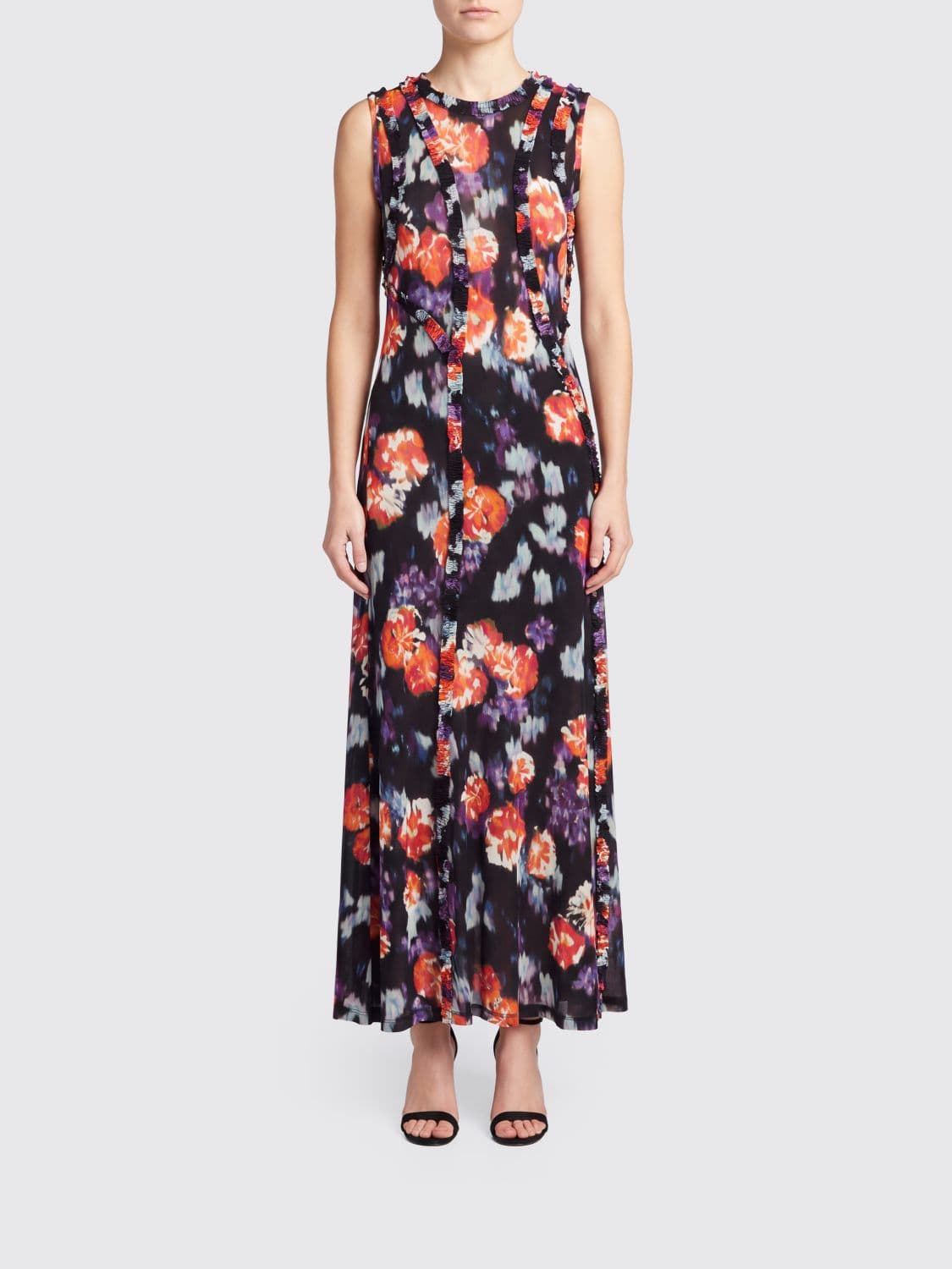 Ulla Johnson Floral-Print Off-The-Shoulder Jersey Sheath Midi Dress