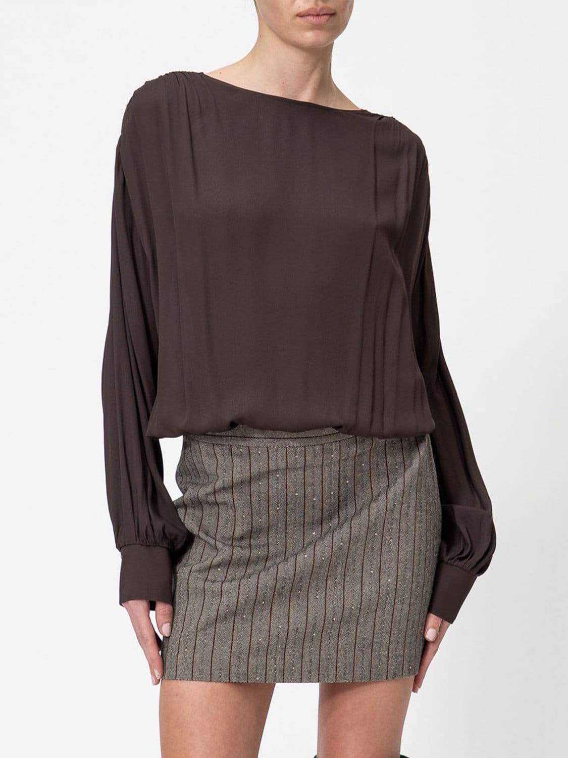Twinset Top Woman color Brown