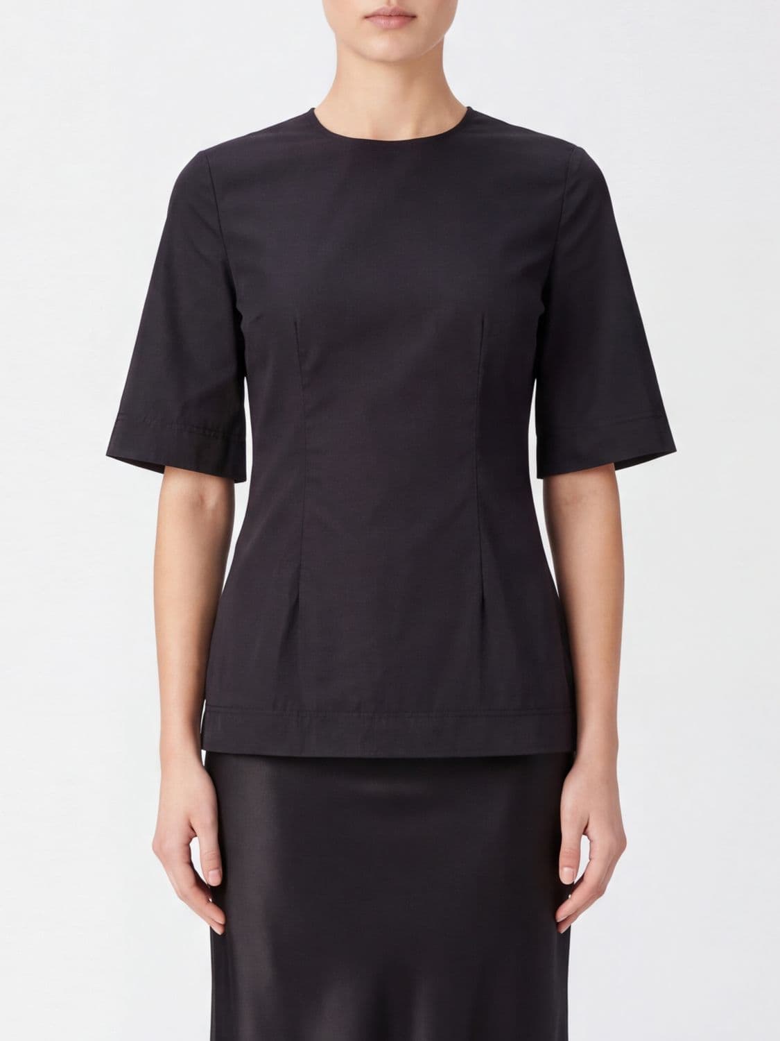 Toteme Slim Fit Short-Sleeved Cotton Crew-Neck Top