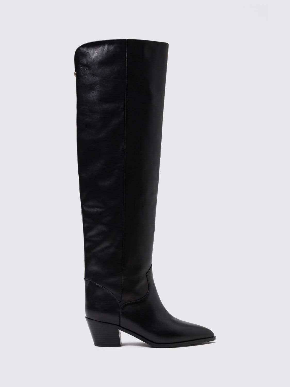 Twinset Smooth Leather Over-the-Knee Boots with a Medium Heel