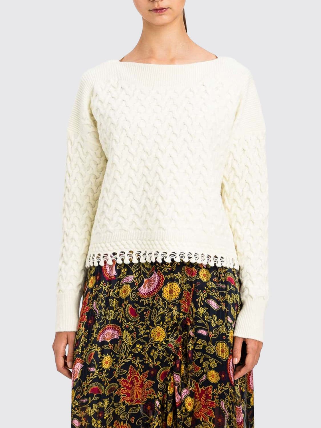 Actitude Twinset Long-Sleeved Crew-Neck Jumper in Comfortable Wool-Blend
