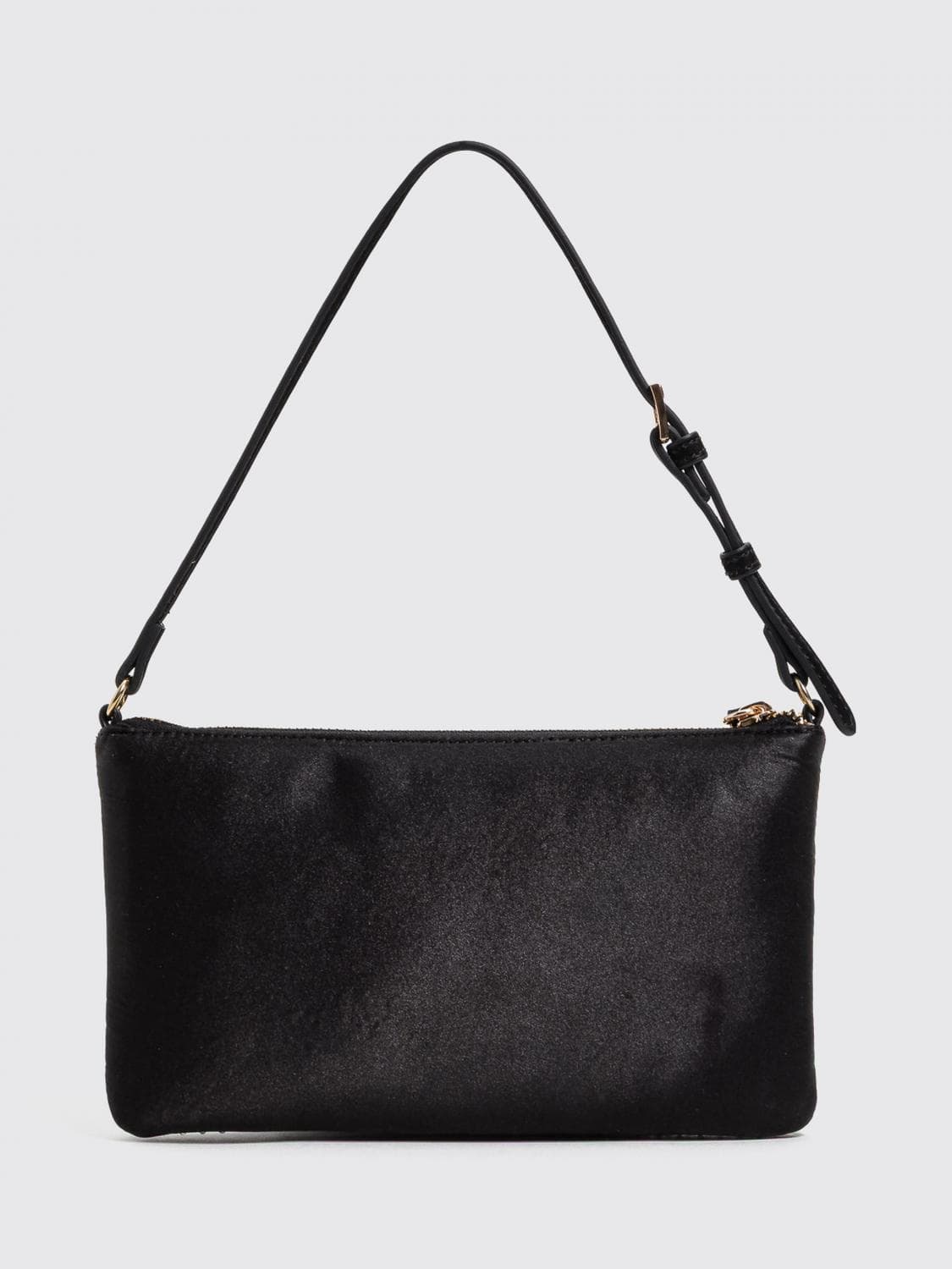Twinset Satin Mini Shoulder Bag with Crystal Embroidery