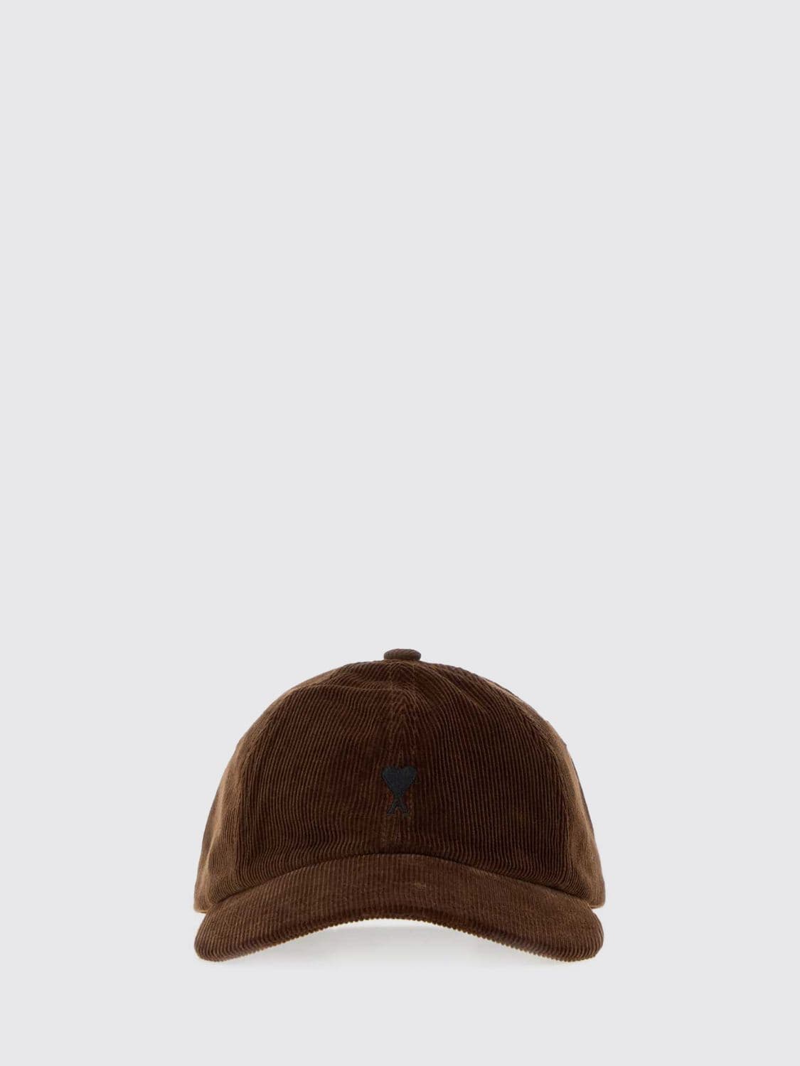 Ami Paris Cotton Velvet Baseball Cap with Adjustable Strap